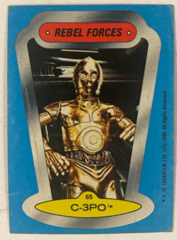 Topps 1980 Star Wars Rebel Forces Empire Strikes Back #65 C-3PO Card