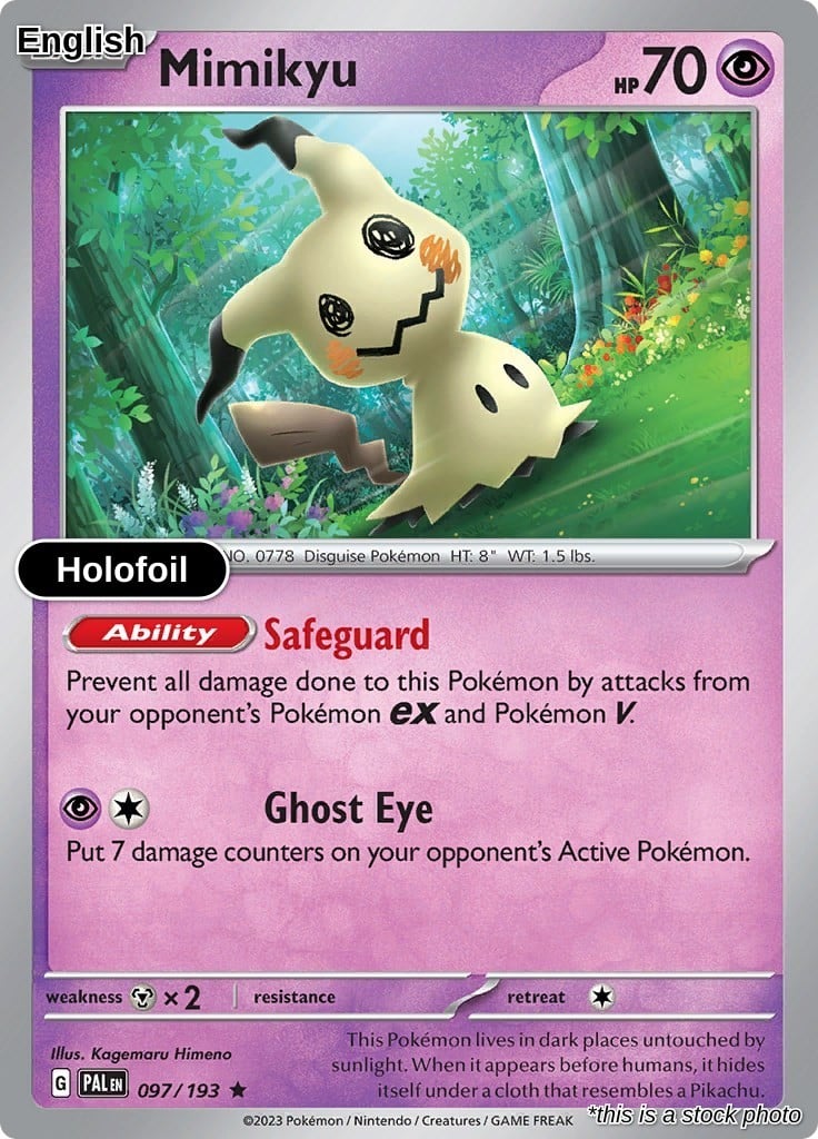 Mimikyu Holofoil Paldea Evolved 097/193 quasi nuovo