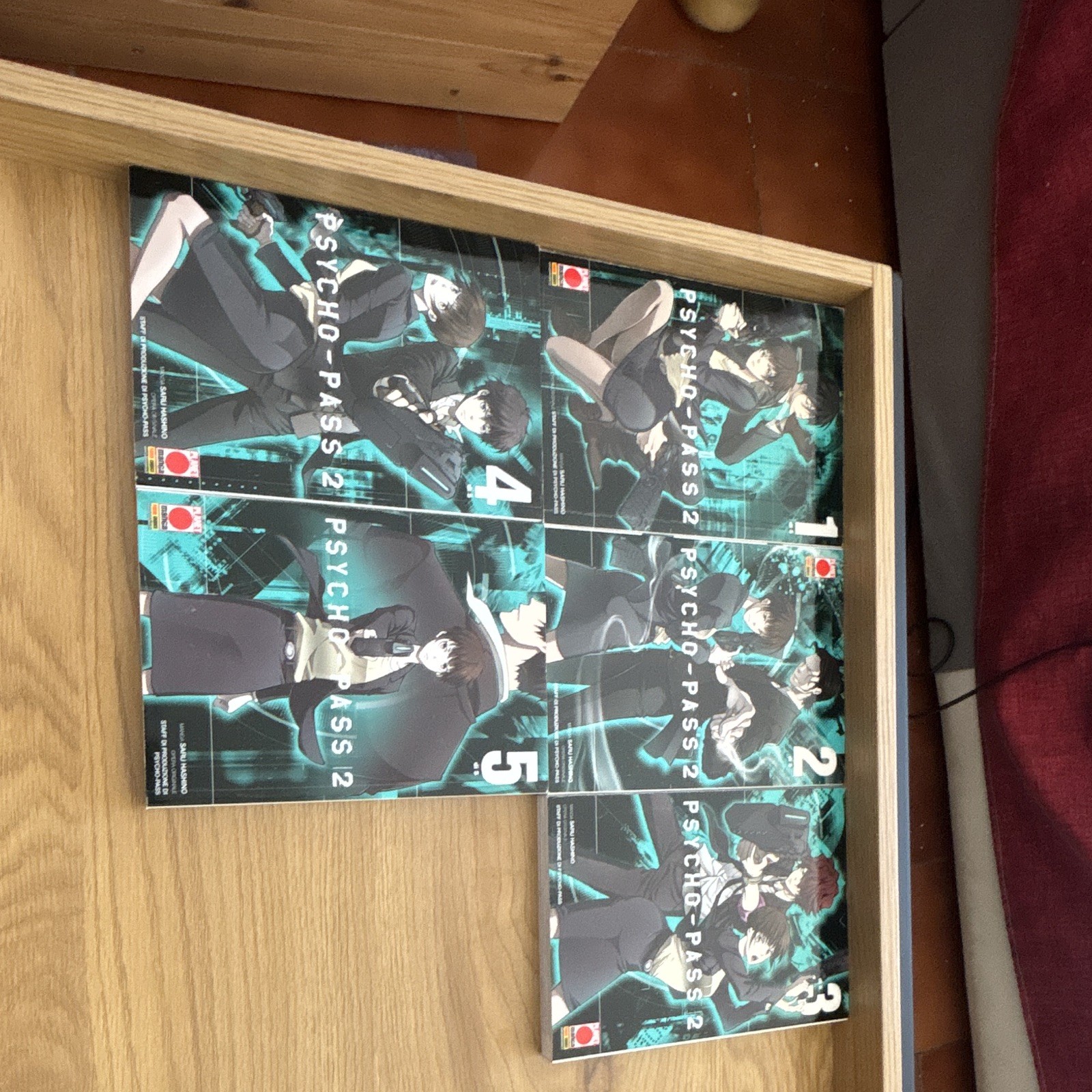 J-POP Psycho-Pass 2 manga vol. 1, 2, 3, 4, 5 lotto italiano - Midori Gotou