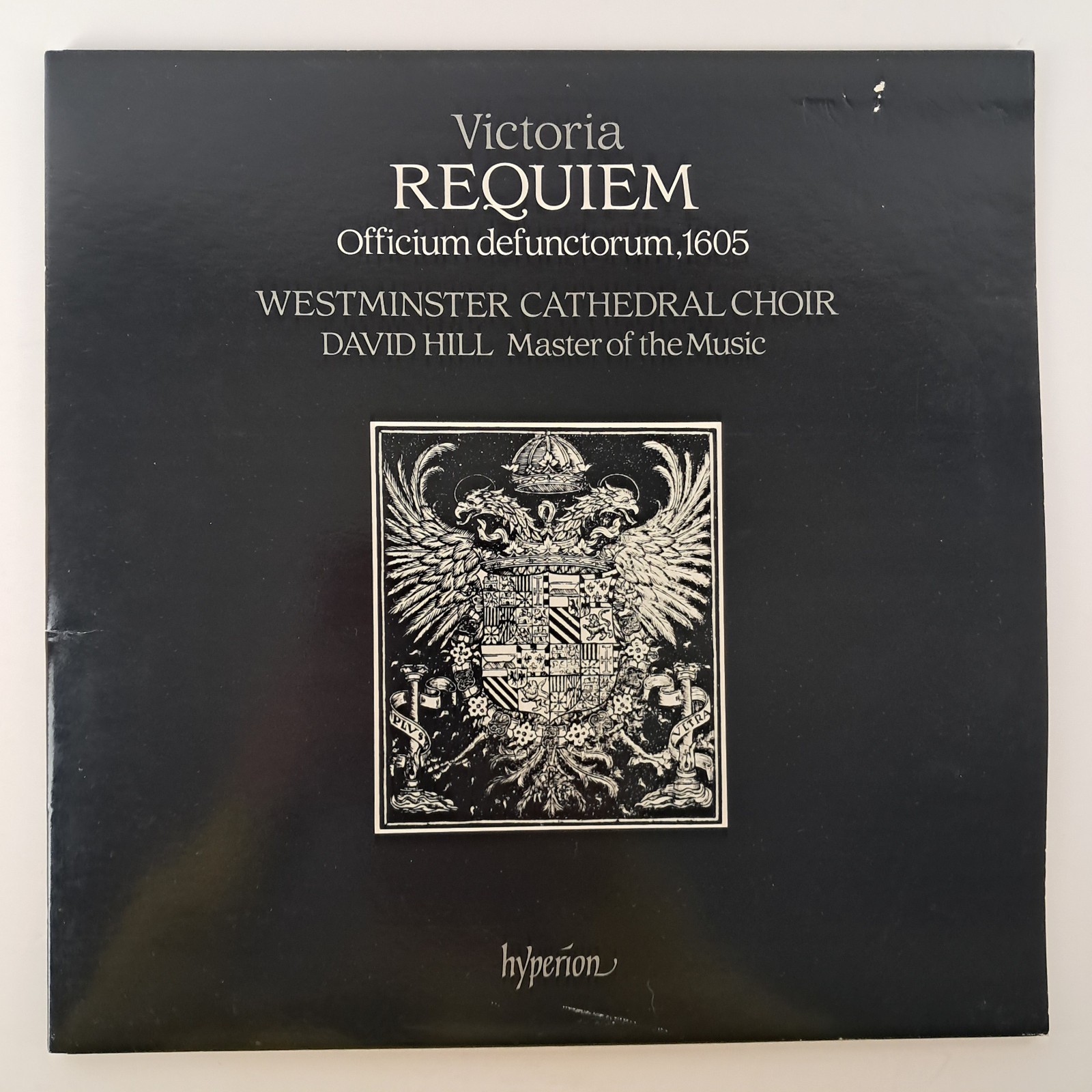 Victoria Requiem Vinyl LP 1987 Hyperion A66250 David Hill Westminster Choir EX/V