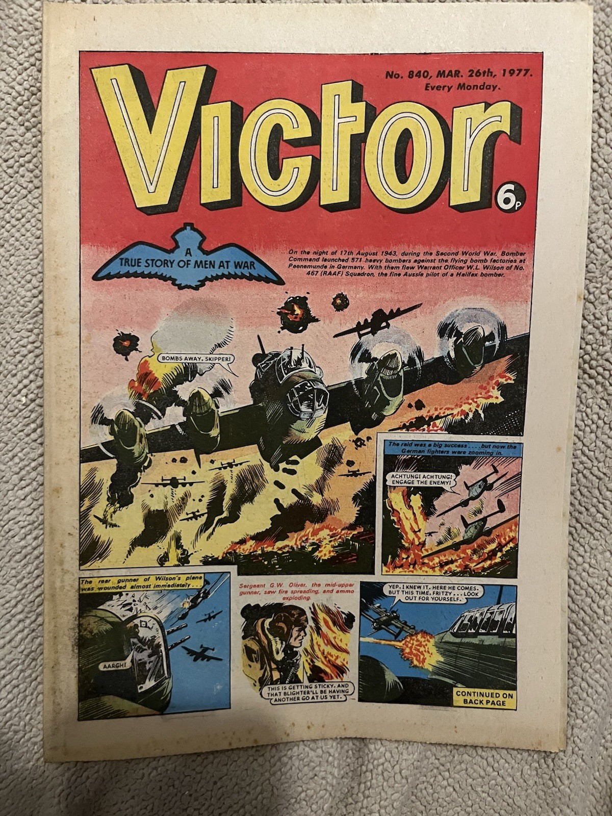 Victor Comic No# 840 March 26th 1977 VF