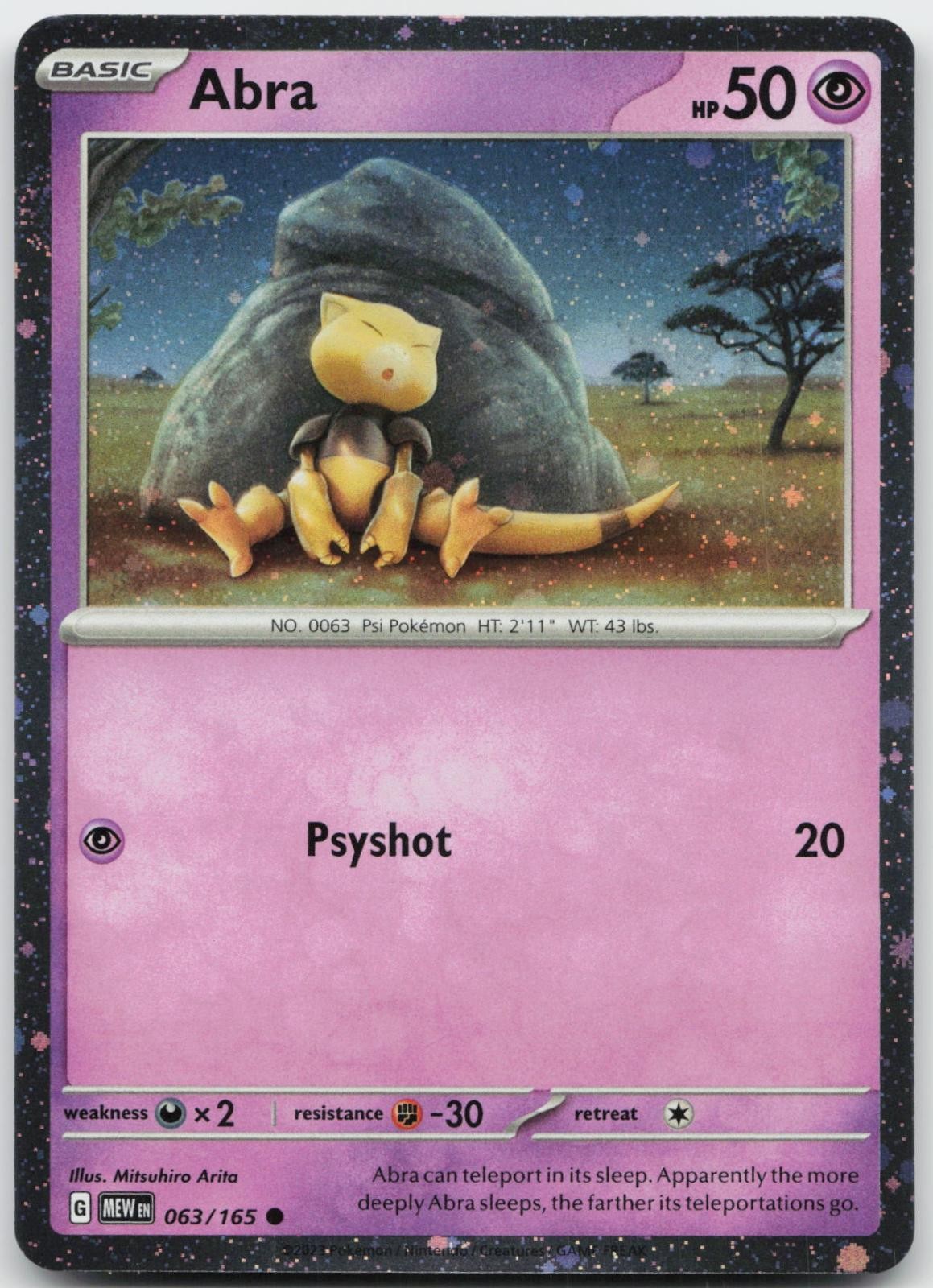 Abra (Cosmos Holo) 063/165 Promo Carte e Prodotti Vari Pokemon NM