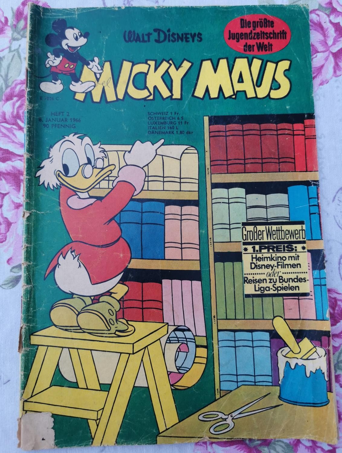 Topolino quaderno 2 del 08.01.1966 Walt Disney MMK giornale Hannover96 Schalke04