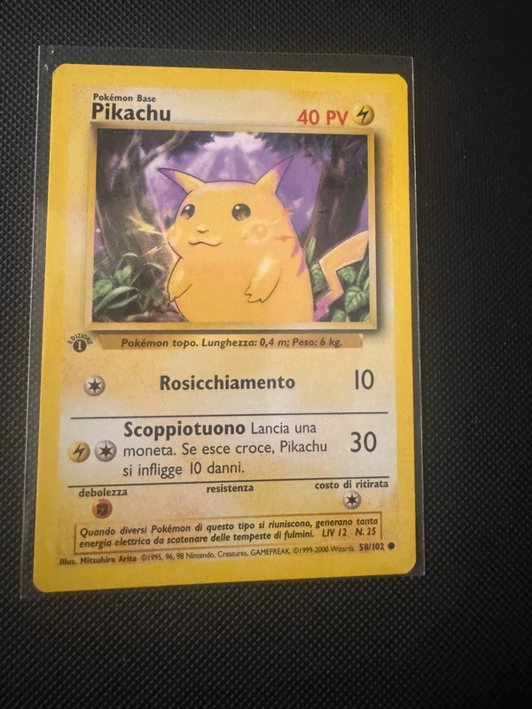 Pikachu prima edizione set base NM