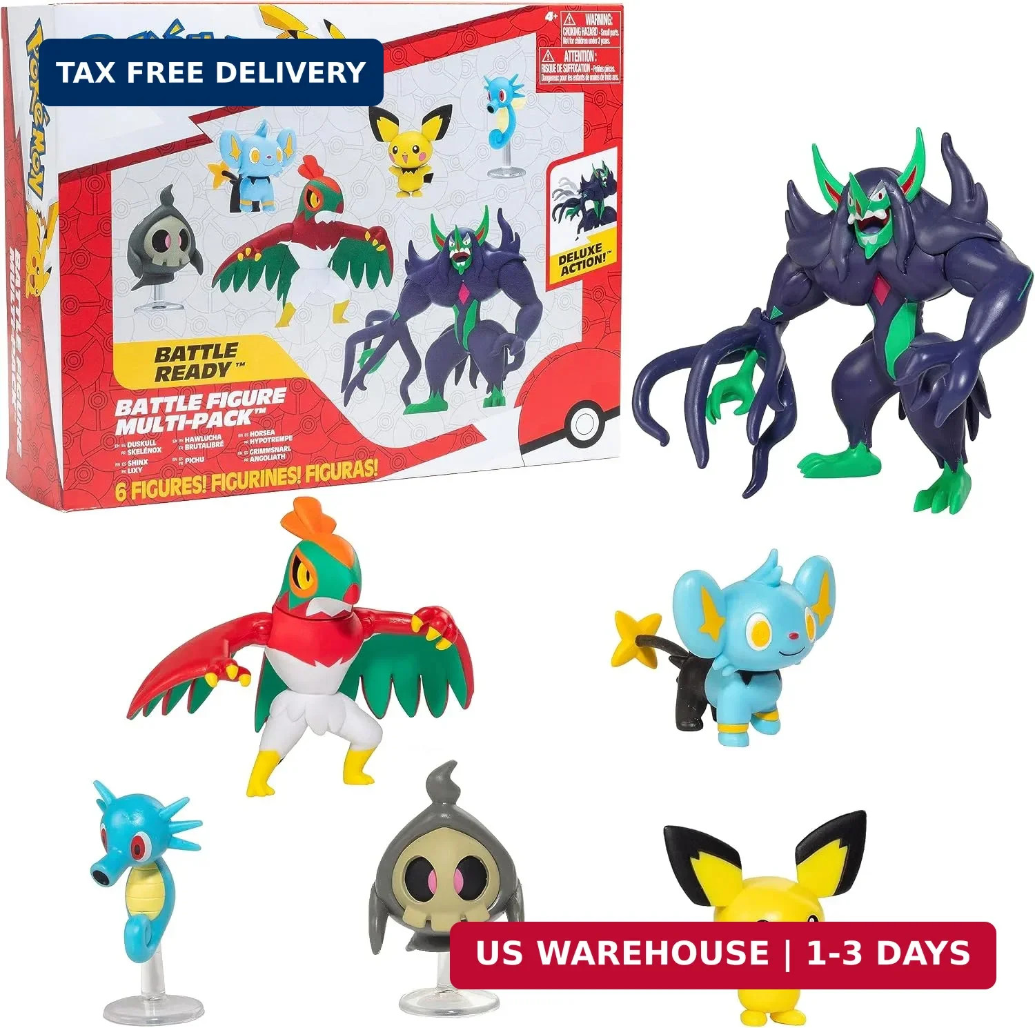 Pokémon Battle Ready Figure Set with 4.5-Inch Deluxe Grimmsnarl Action Figure &