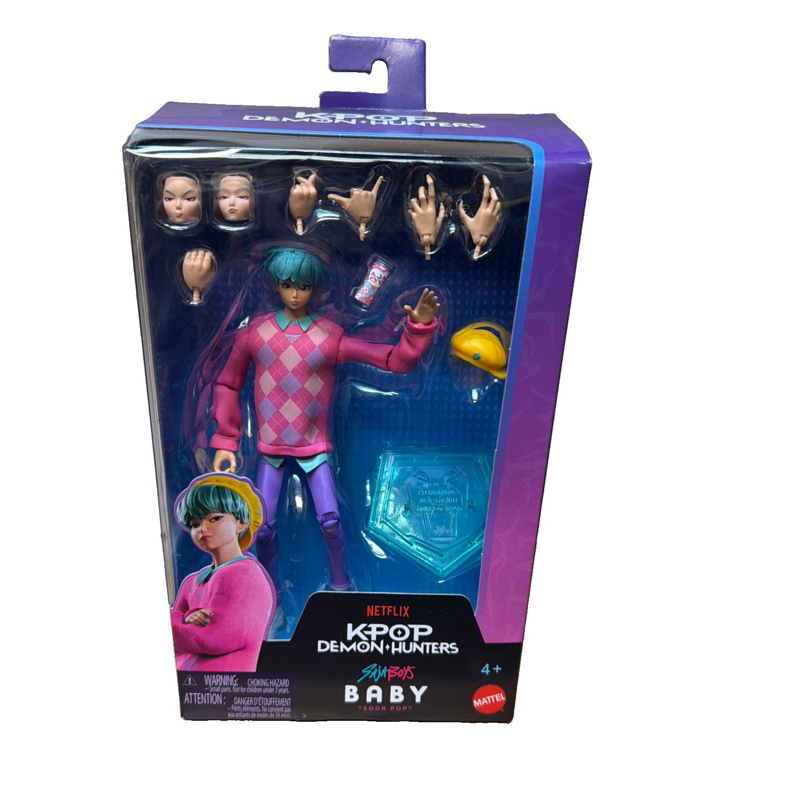 Modellino KPop Demon Hunters Saja Boys Baby "Soda Pop" 6,5". In Mano