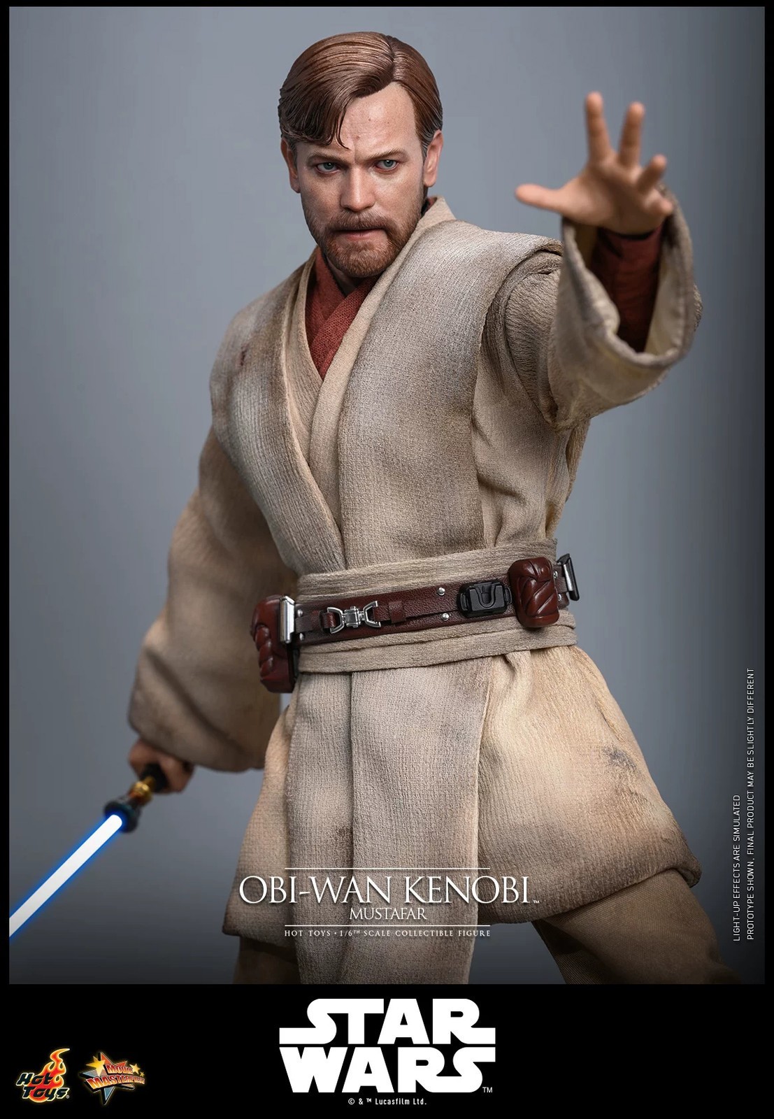 In Mano! Modellino Hot Toys MMS843 Obi Wan Kenobi Mustafar 1/6 nuovo