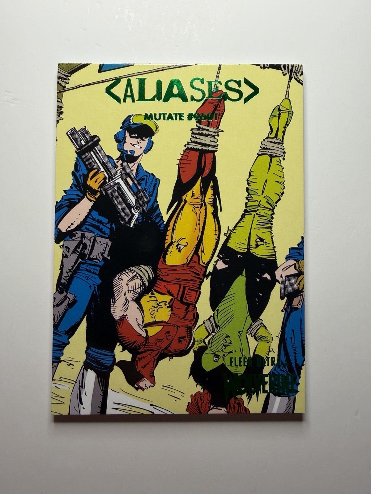 2022 Fleer Ultra Wolverine Aliases Mutant #9601 Green Foil