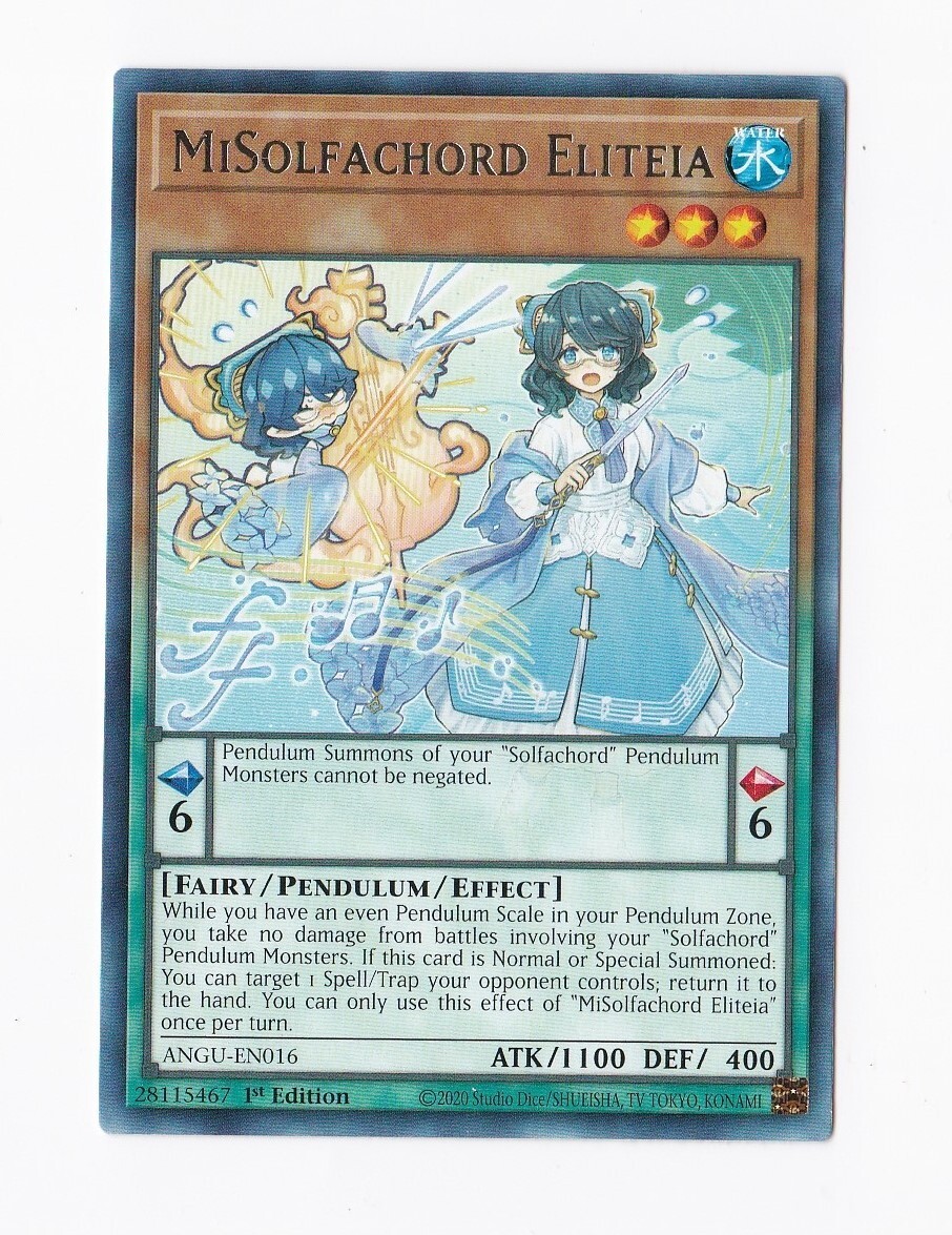 Konami YuGiOh 2020! 1ª Edizione - MiSolfachord Eliteia ANGU-EN016