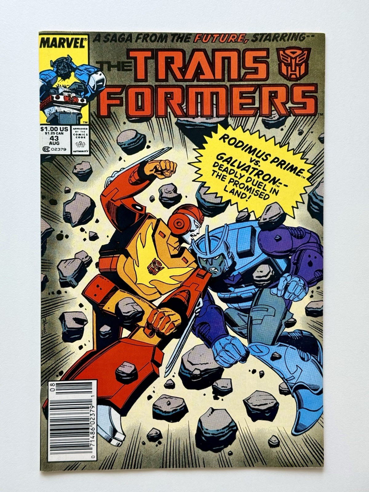 TRANSFORMERS 43 ◉ NEWSSTAND * 1ST APP RODIMUS PRIME * 1988 HIGHER GRADE VF/ NM