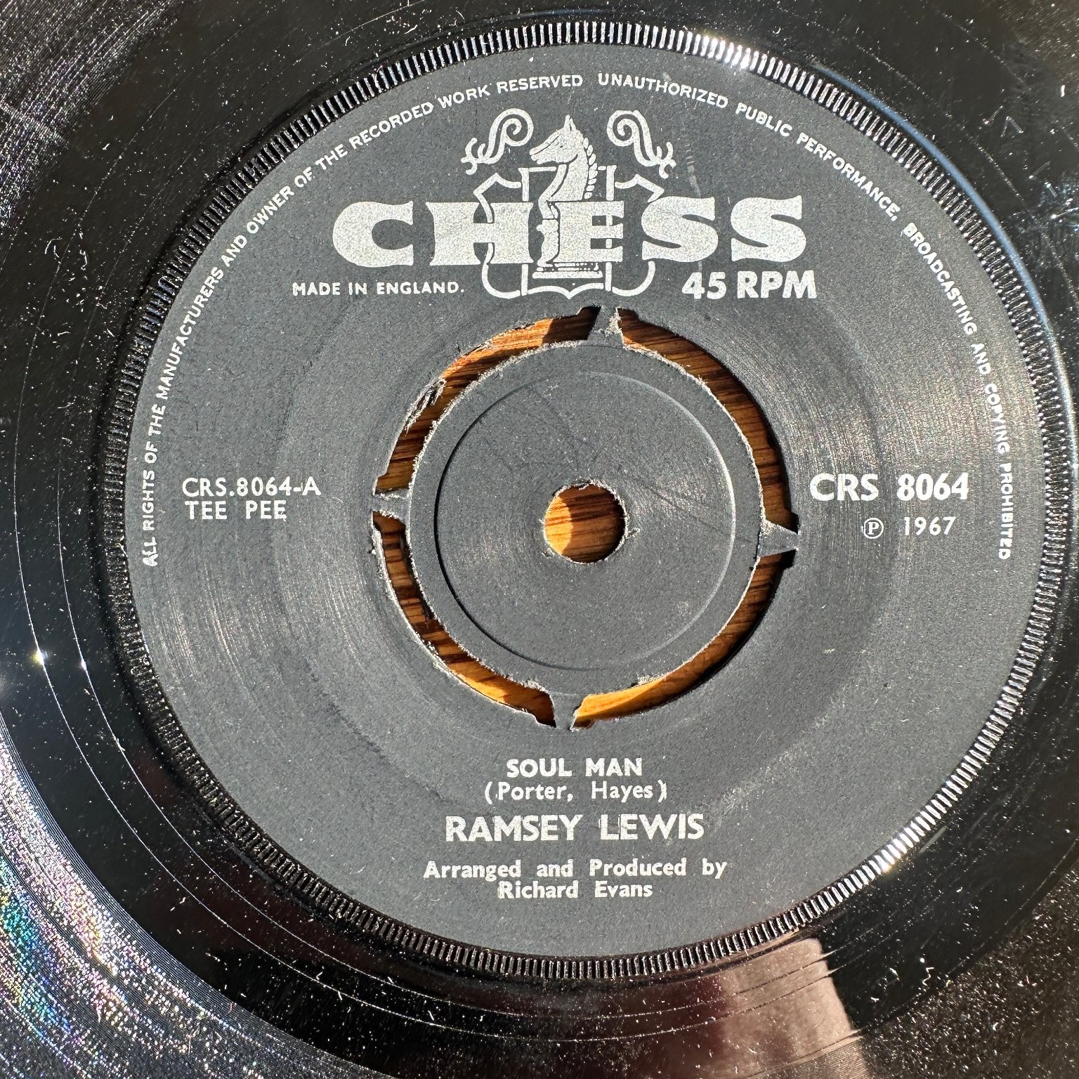 Ramsey Lewis – Soul Man / Struttin' Lightly 7" Record 1967 Chess Jazz 45 RPM