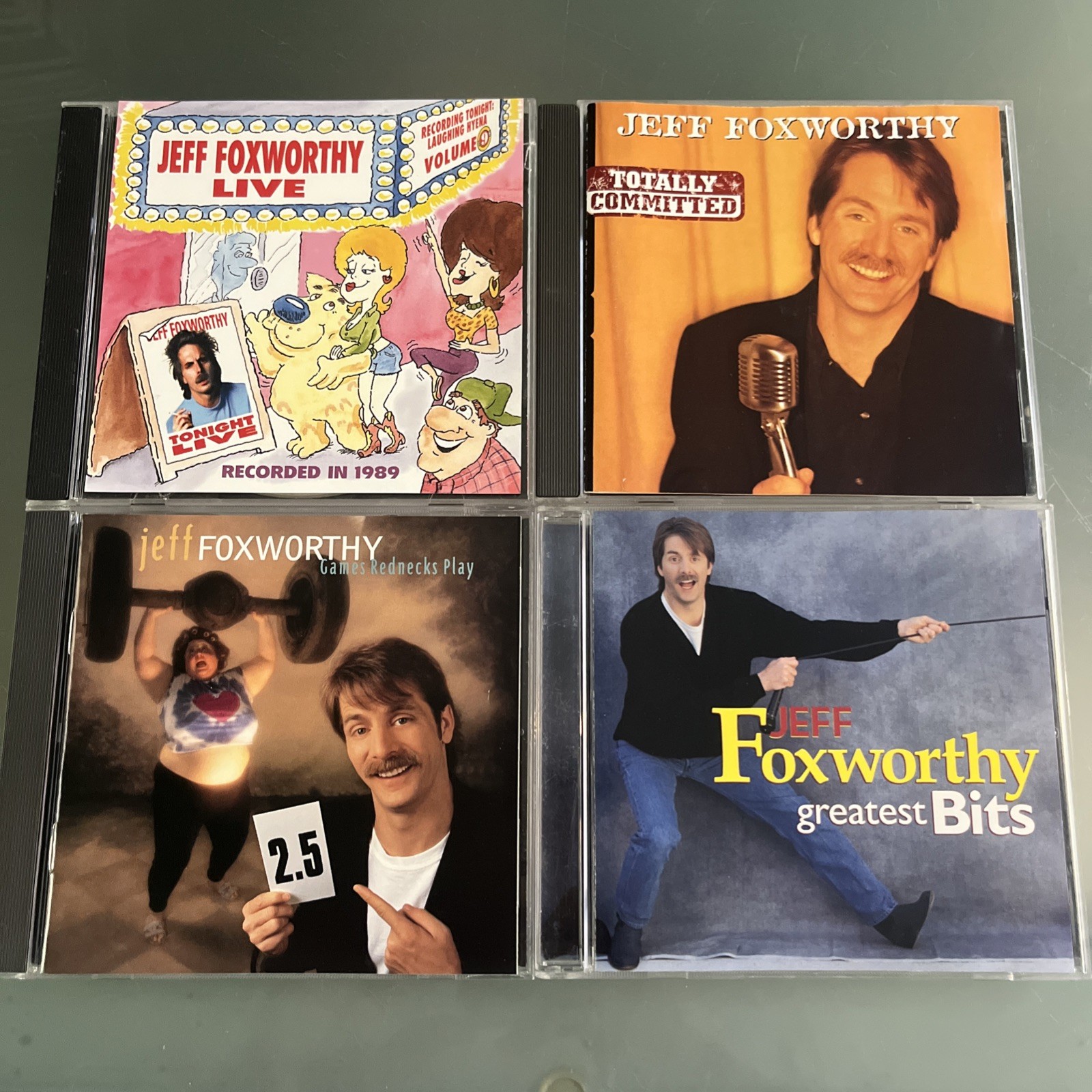 Jeff Foxworthy 4 LOT: Live, Greatest Bits, Games Rednecks Play, Totally Commit