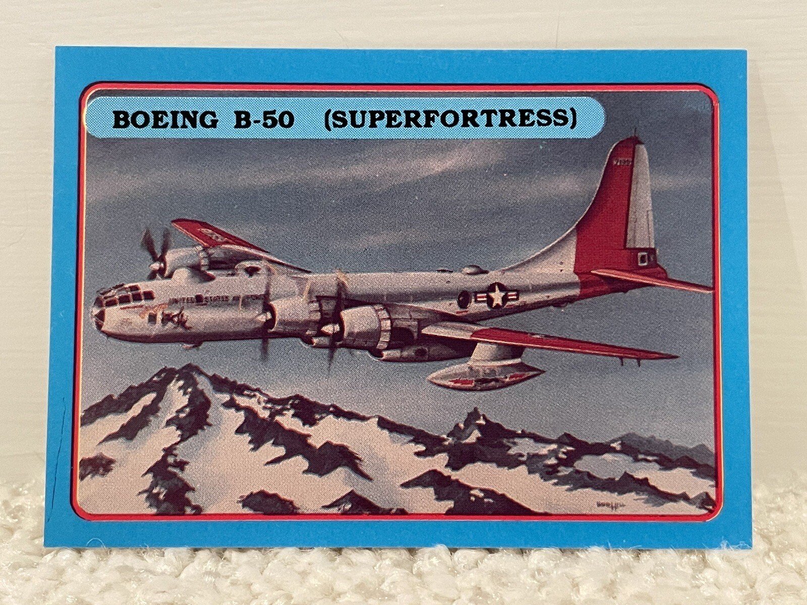 Scheda da collezione Bob Hill Classic Aircraft 1988 #34 Boeing B-50 Superfortress