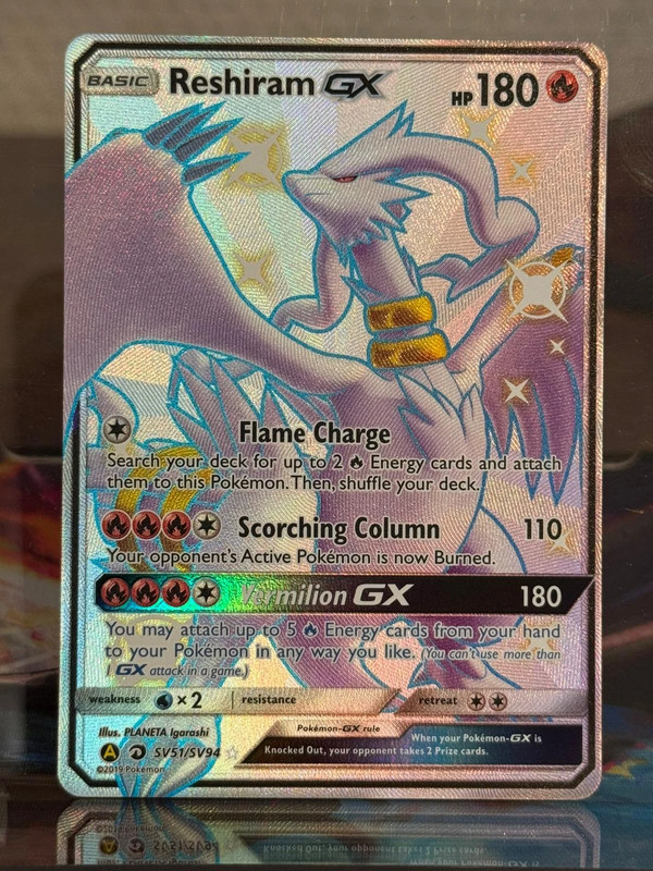 Reshiram GX Hidden Fates: Shiny Vault Shiny Holo Rare SV51/SV94