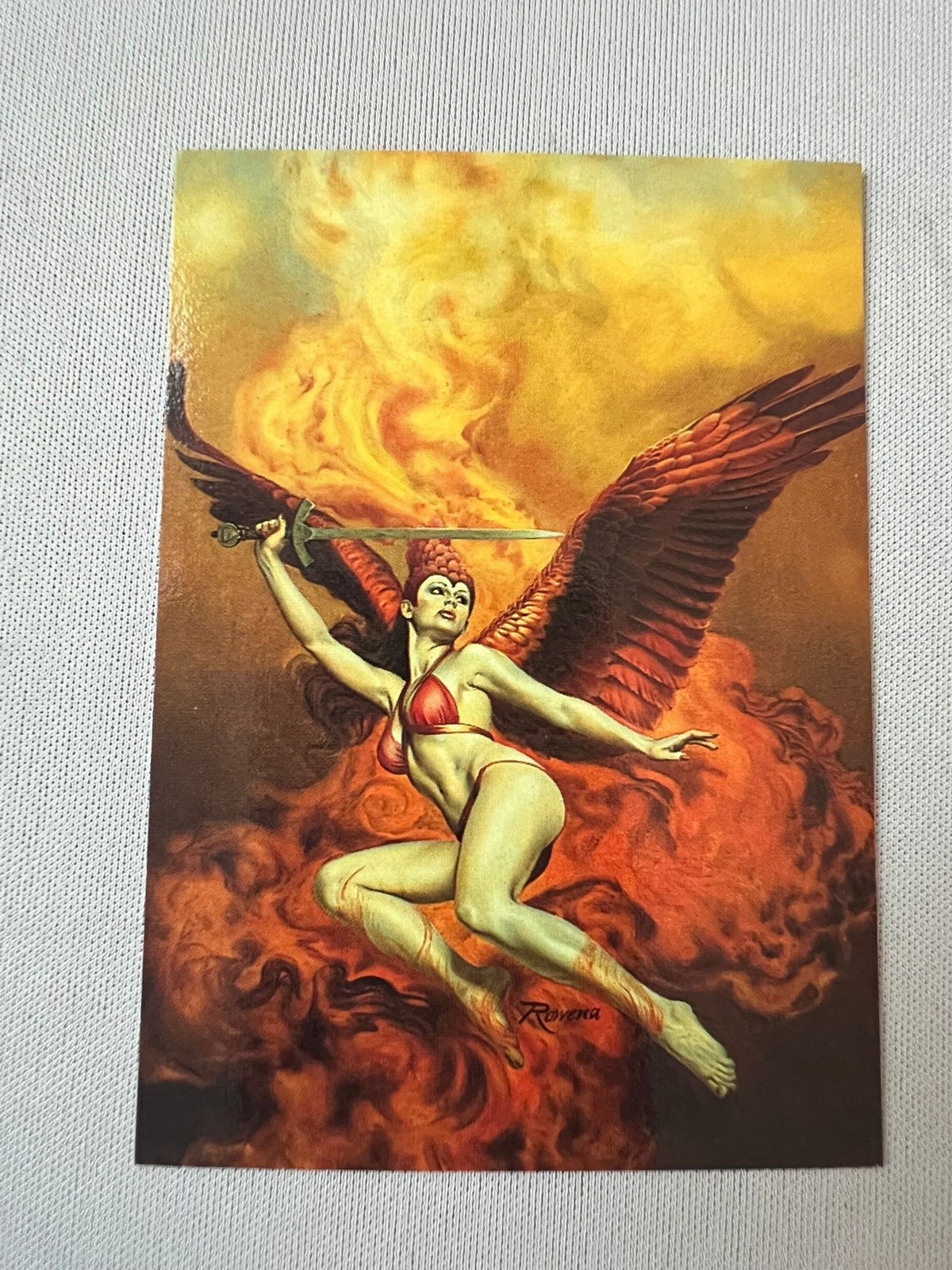 Rowena Morrill Flame Goddess #4 1993 FPG Cards Art Trading Card da collezione