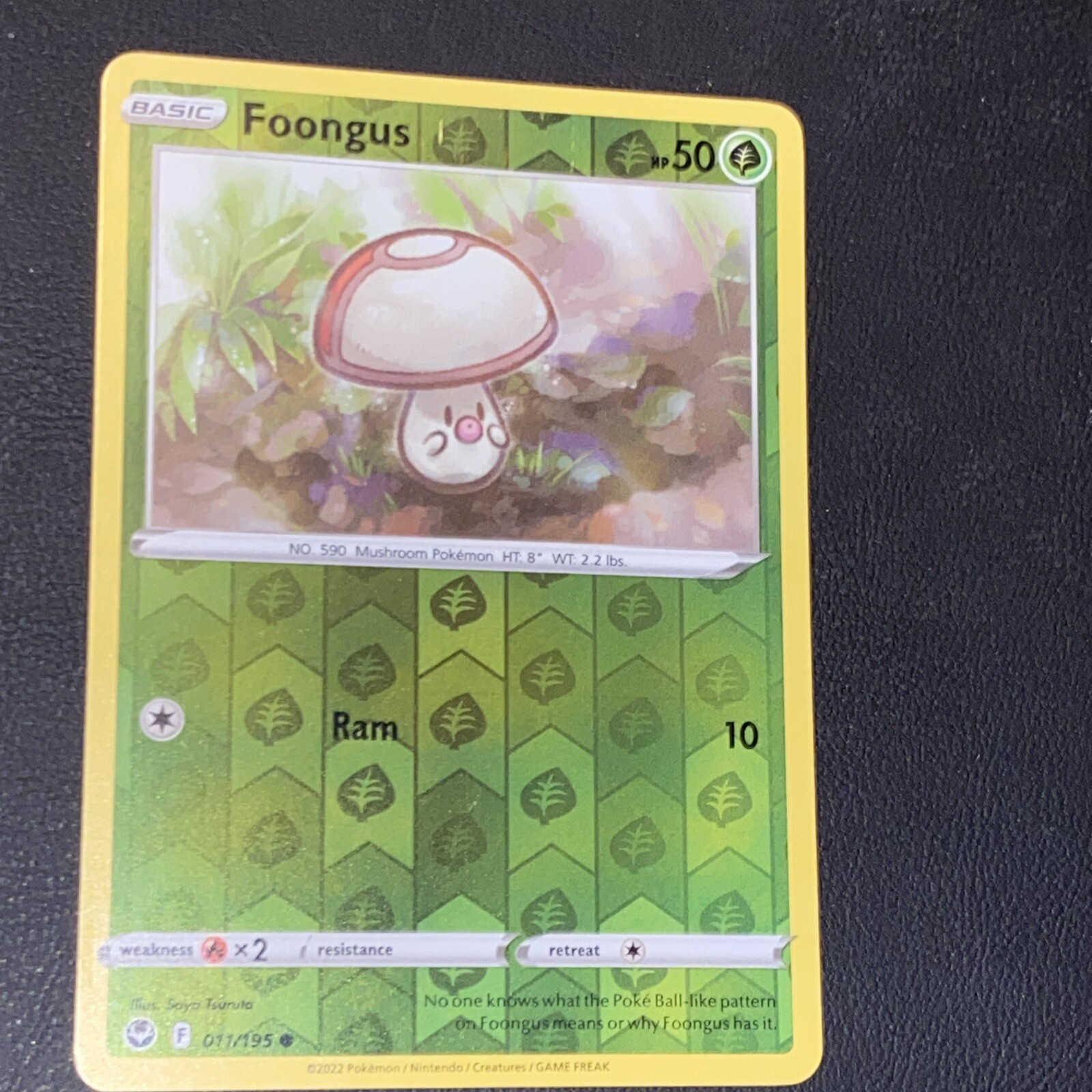 Reverse Holo Foongus 011/195 Carta Pokemon Tempesta Argento Comune TCG