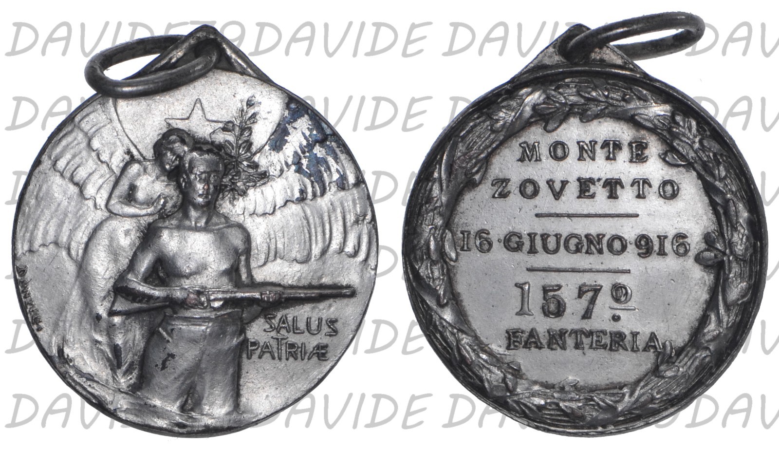 04215] MEDAGLIA COMBATTIMENTI DI MONTE ZOVETTO - 157° REGGIMENTO FANTERIA 1916