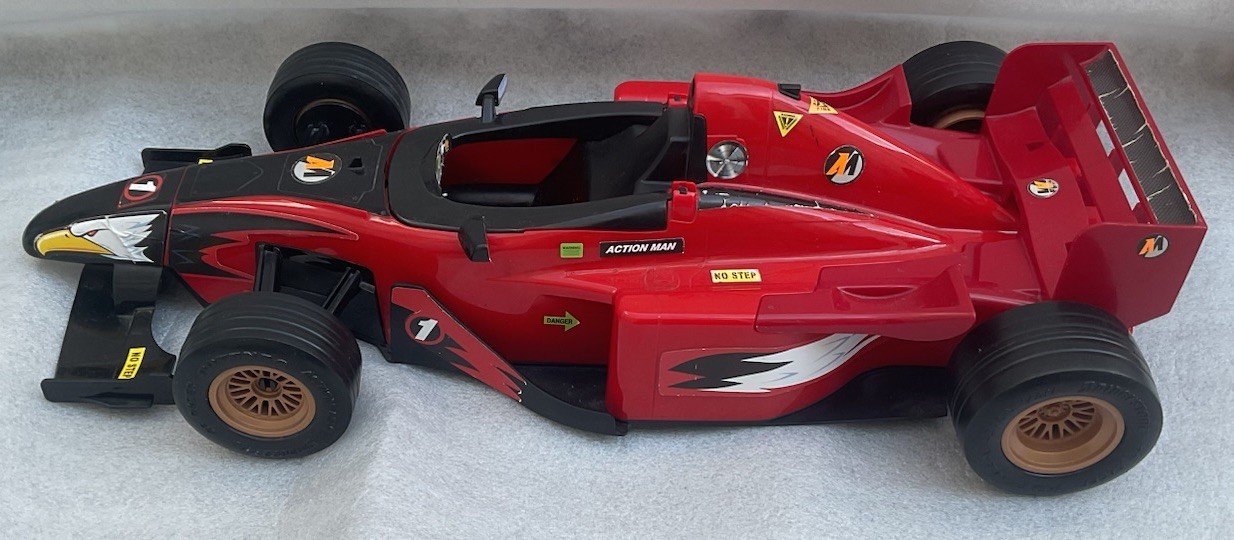 Action Man Grand Prix F1 Formula Uno auto da corsa Hasbro senza suoni