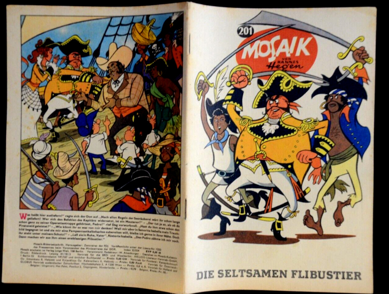 Originale MOSAIK Hannes Hegen Nr. 201 I Strani Flibustieri DDR