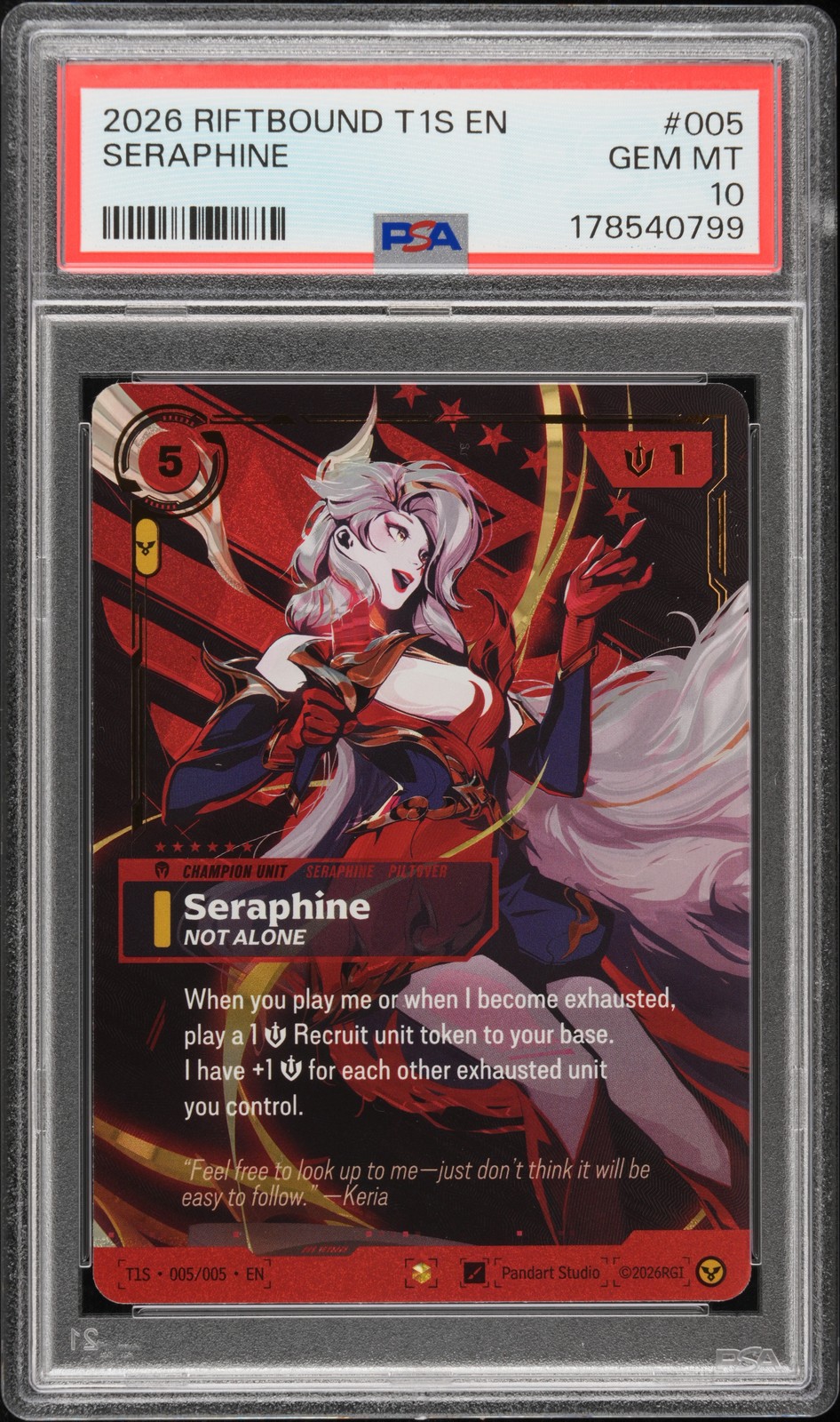 2026 #005 SERAPHINE - NOT ALONE PSA 10