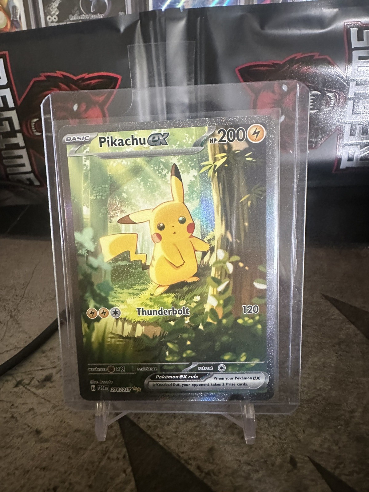 Pikachu ex ascended heroes SIR extremely clean copy. Gradable