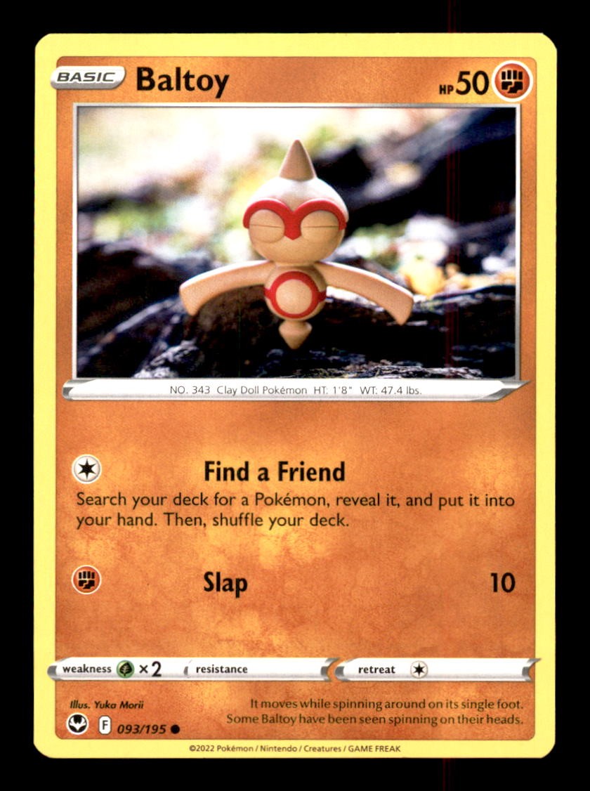 BALTOY 093/195 POKEMON TEMPESTA ARGENTO QUASI NUOVO/M