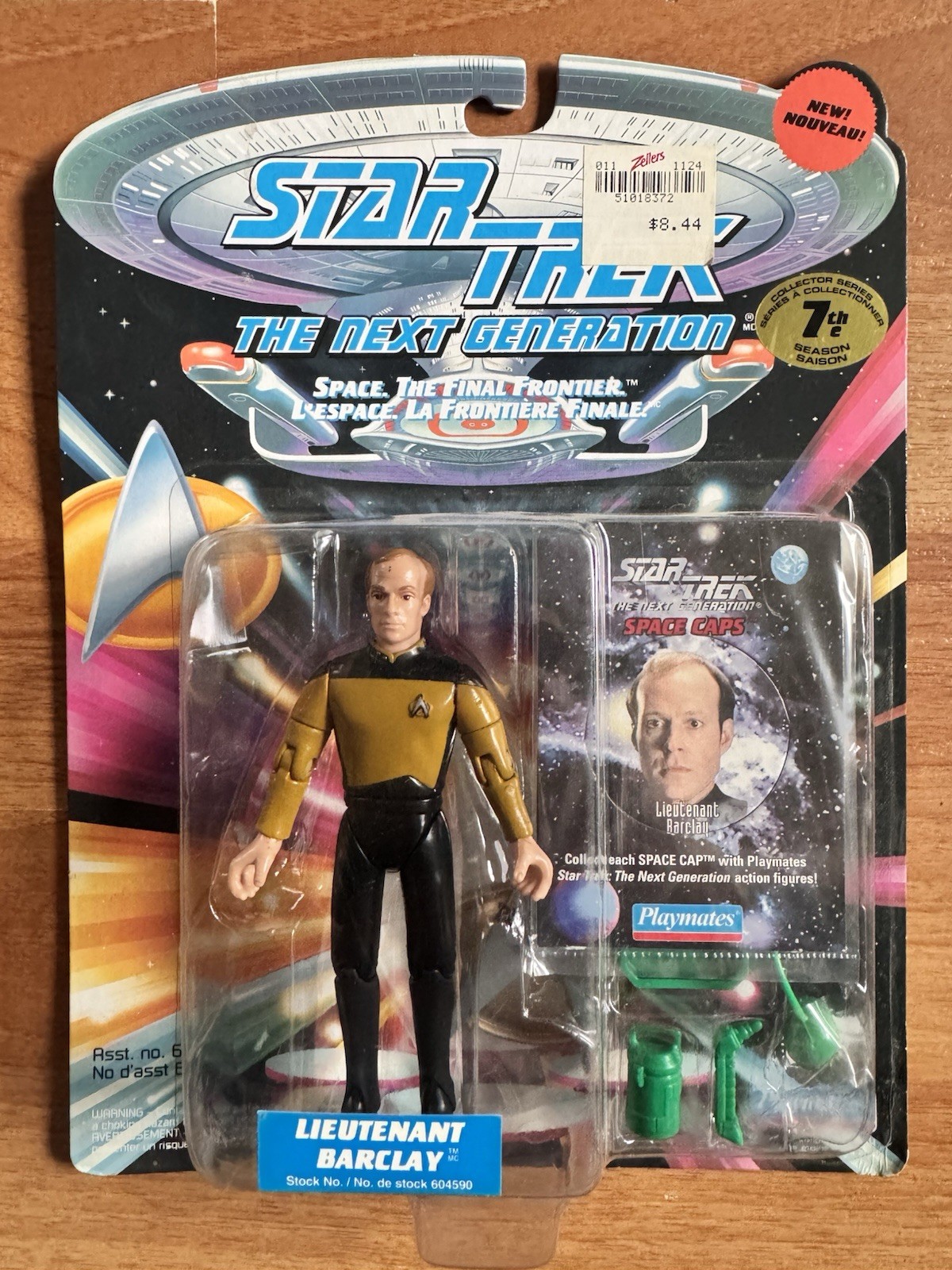 1993 Playmates Star Trek TNG Lieutenant Barclay 7th Season Carded Figure
