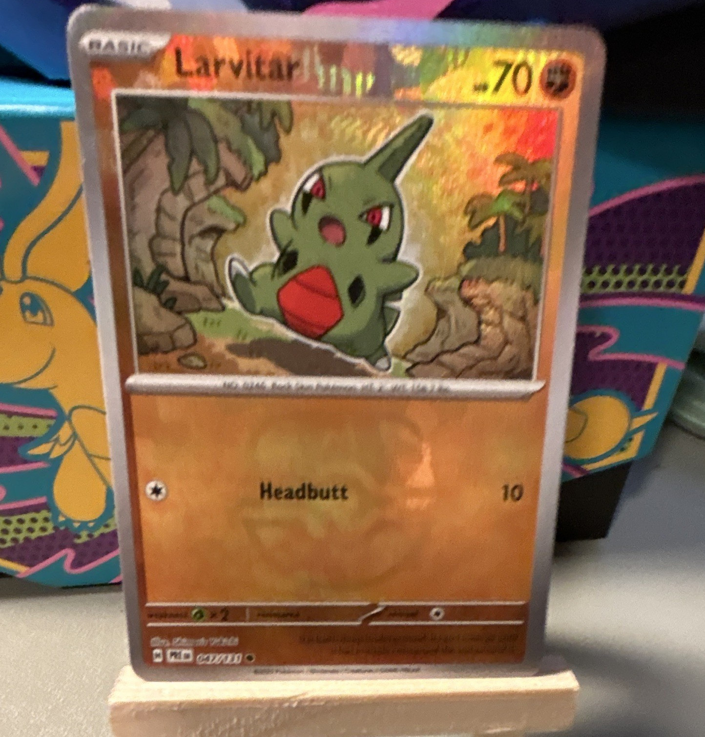Pokémon TCG Larvitar SV: Paldean Fates 037/091 Masterball Holo