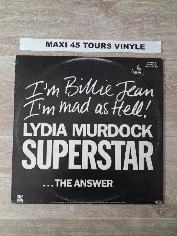 Lydia Murdock : Superstar (Long version) 1983 Germany 12" Maxi 45 Tours Vinyle
