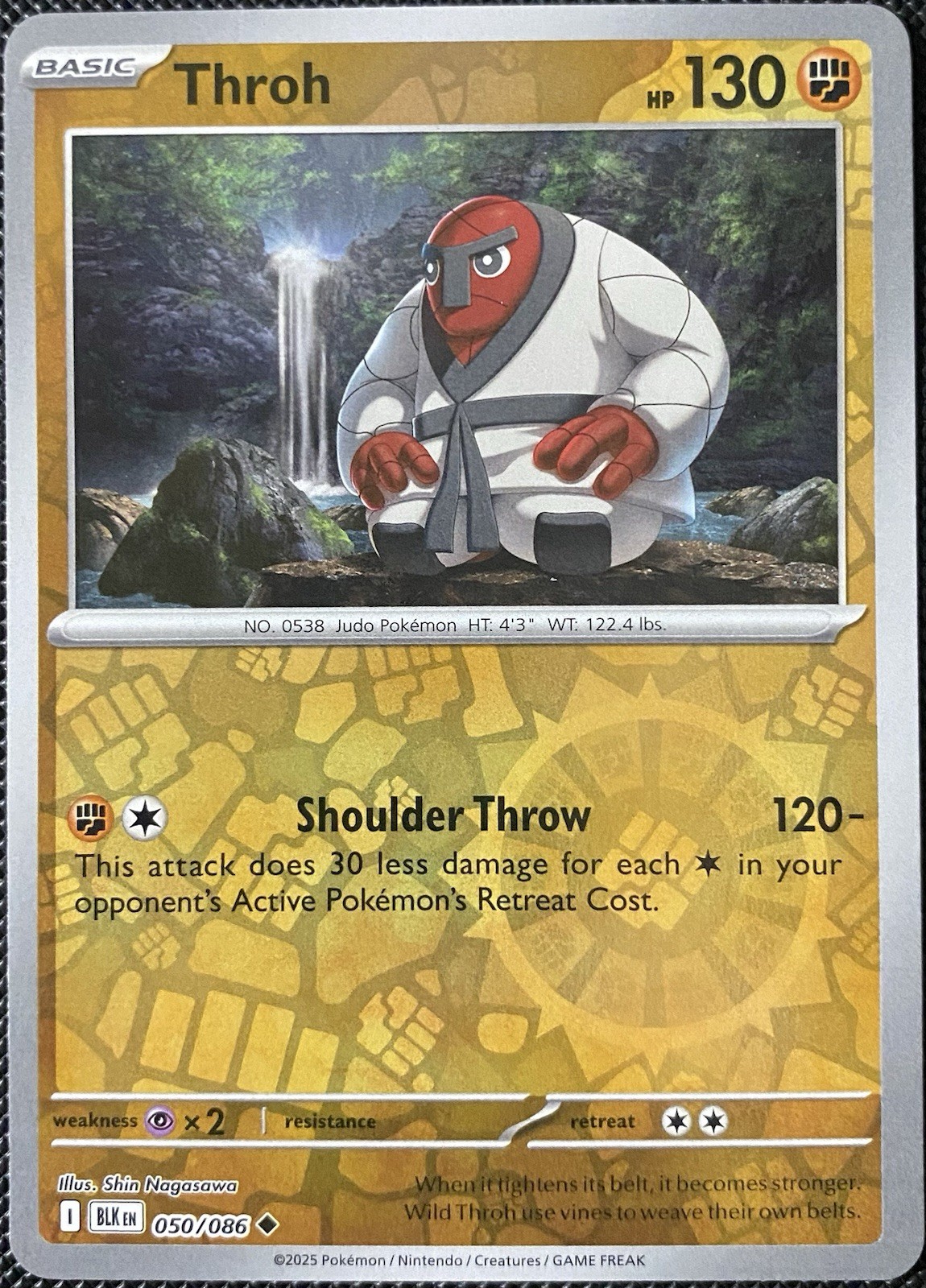Throh 050/086 Sv: Black Bolt Reverse Holo NM Pokémon
