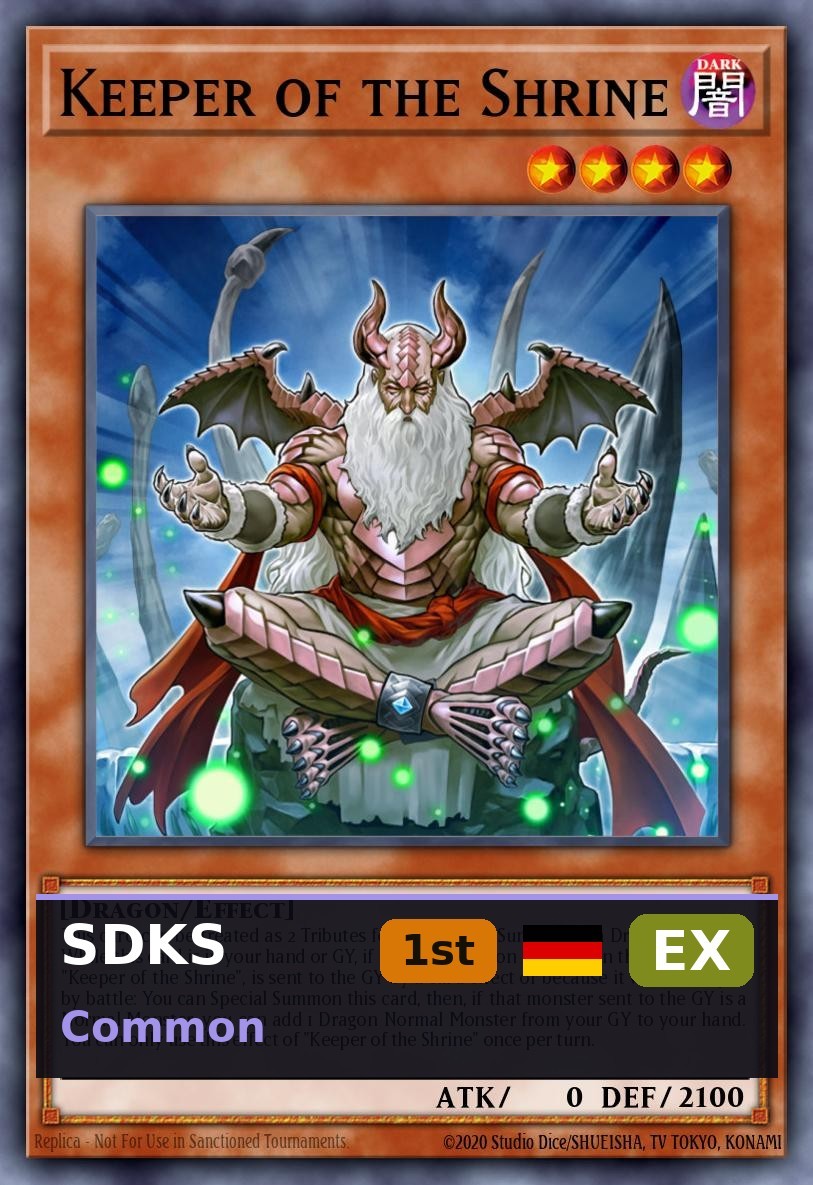 Hüter des Schreins SDKS-018 1st Edition EX DE Yu-Gi-Oh