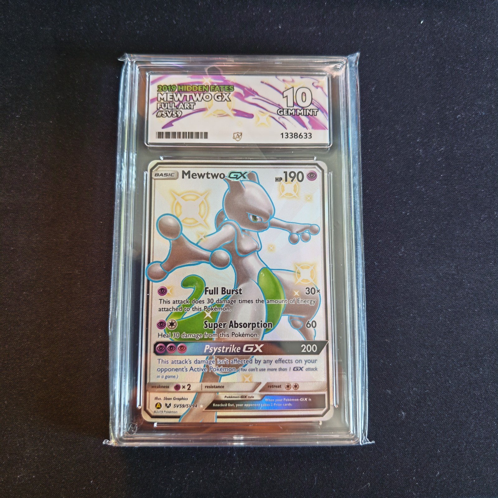Pokémon TCG - Mewtwo GX Hidden Fates SV59/SV94 - ACE 10