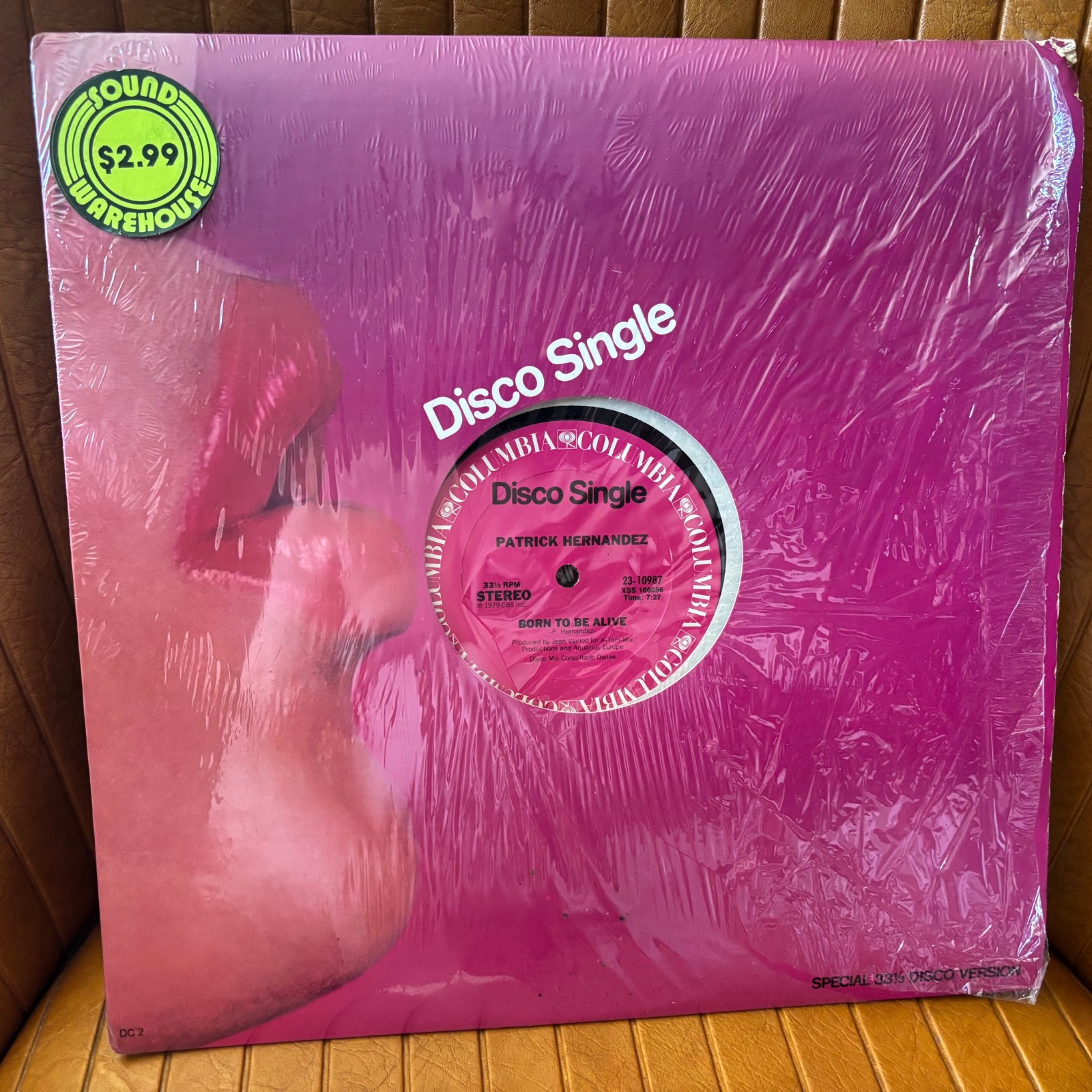 BORN TO BE ALIVE IN SHRINK PATRICK HERNANDEZ VINYL 12" SINGLE RECORD PLAY TESTED