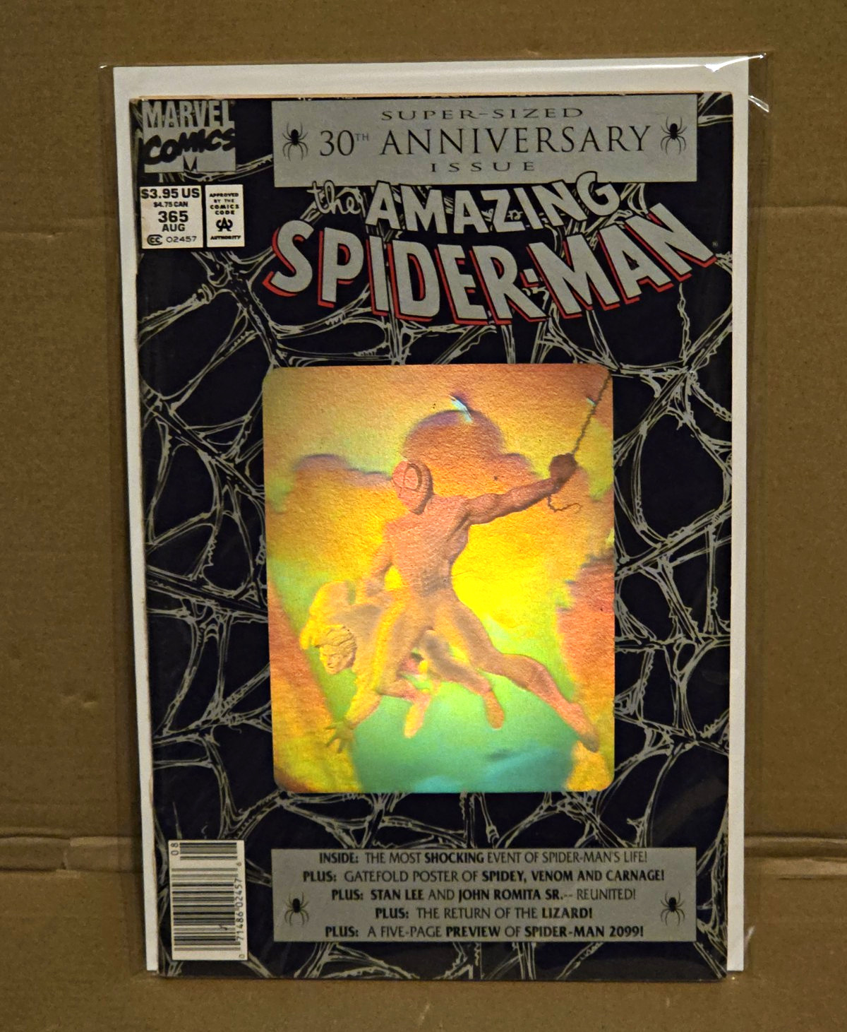 Amazing Spider-Man #365 Edicola 1992 1° Spider-Man 2099 Ologramma VF 8.0