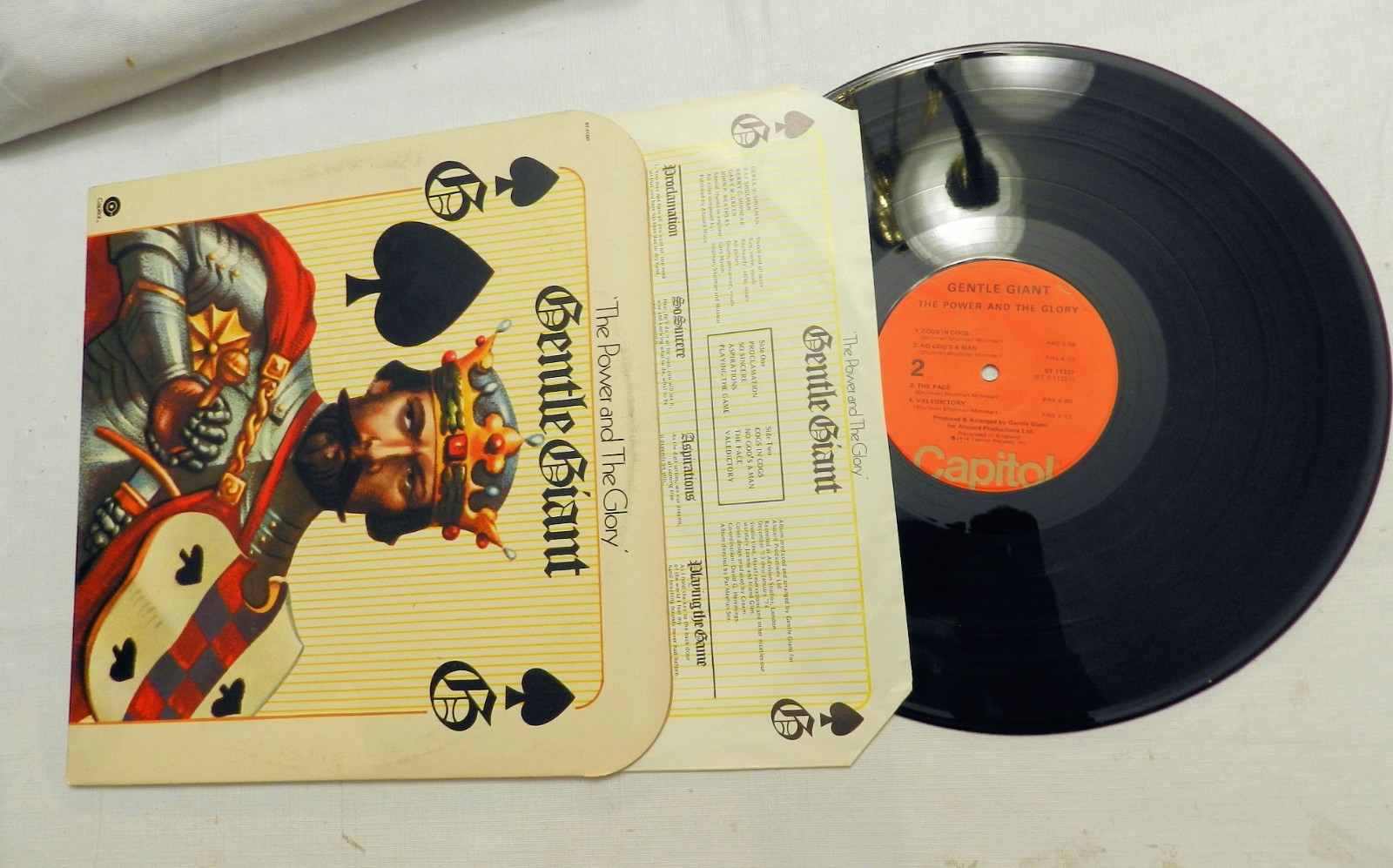 LP, Gentle Giant - The Power and the Glory, Capitol ST 11337, 1974 VG++ to NM