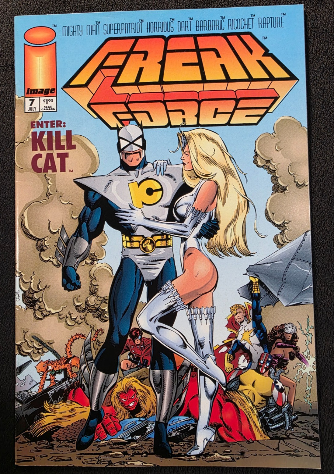 Freak Force 7 KEY 1st app KILL CAT Larsen V 1 Image 1994 Savage Dragon Rapture