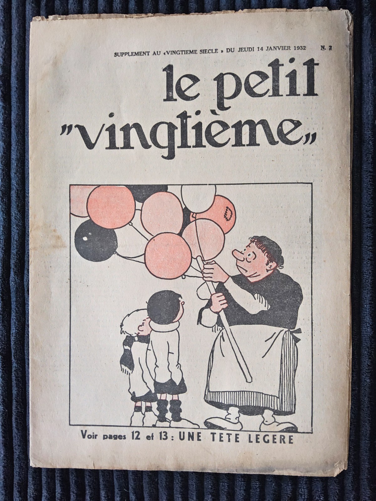 Tintin - Petit Vingtième - Numéro 2 de 1932 - Hergé - Amérique