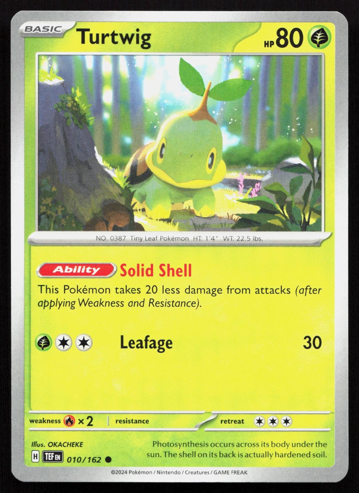 Turtwig 010/162 Common Temporal Forces Pokemon Near Mint