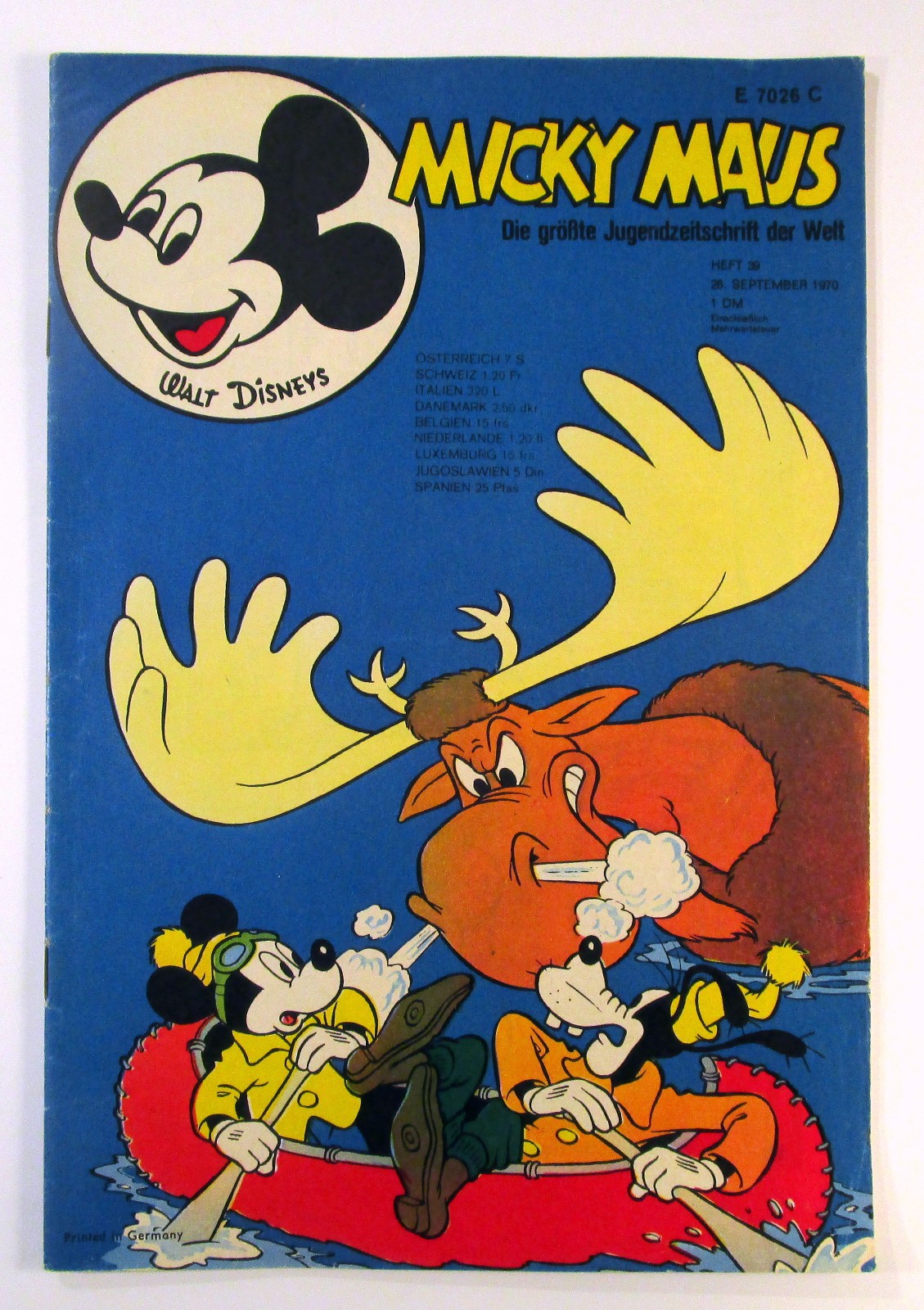 Topolino 1970 fascicolo 39 del 26 settembre 1970 Walt Disney originale casa editrice Ehapa