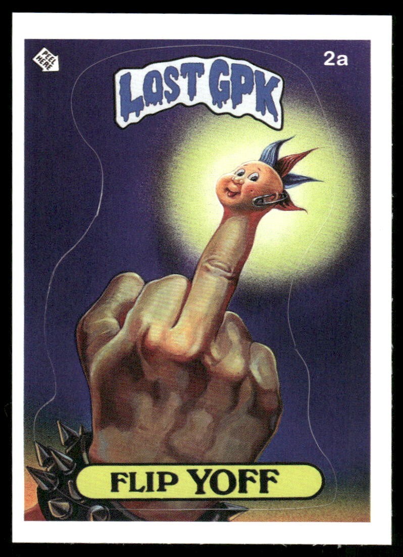 Flip Yoff Lost Garbage Pail Kids Sticker Card #2a (NM)