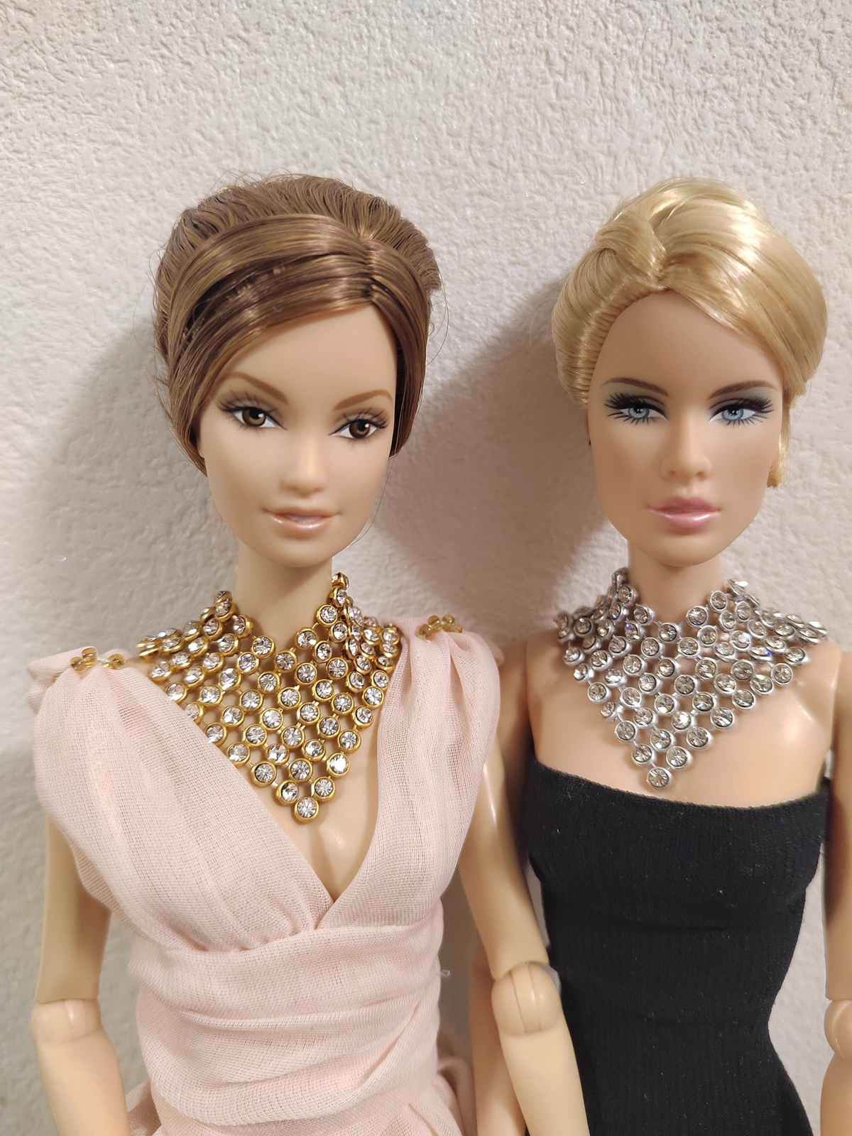 Set gioielli 1/6 donna vintage nappa strass modello per action figure 12"