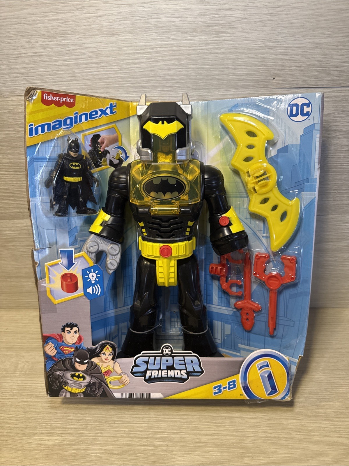 Tuta Imaginext DC Super Friends Batman Toys Insider & Exo 12 pollici