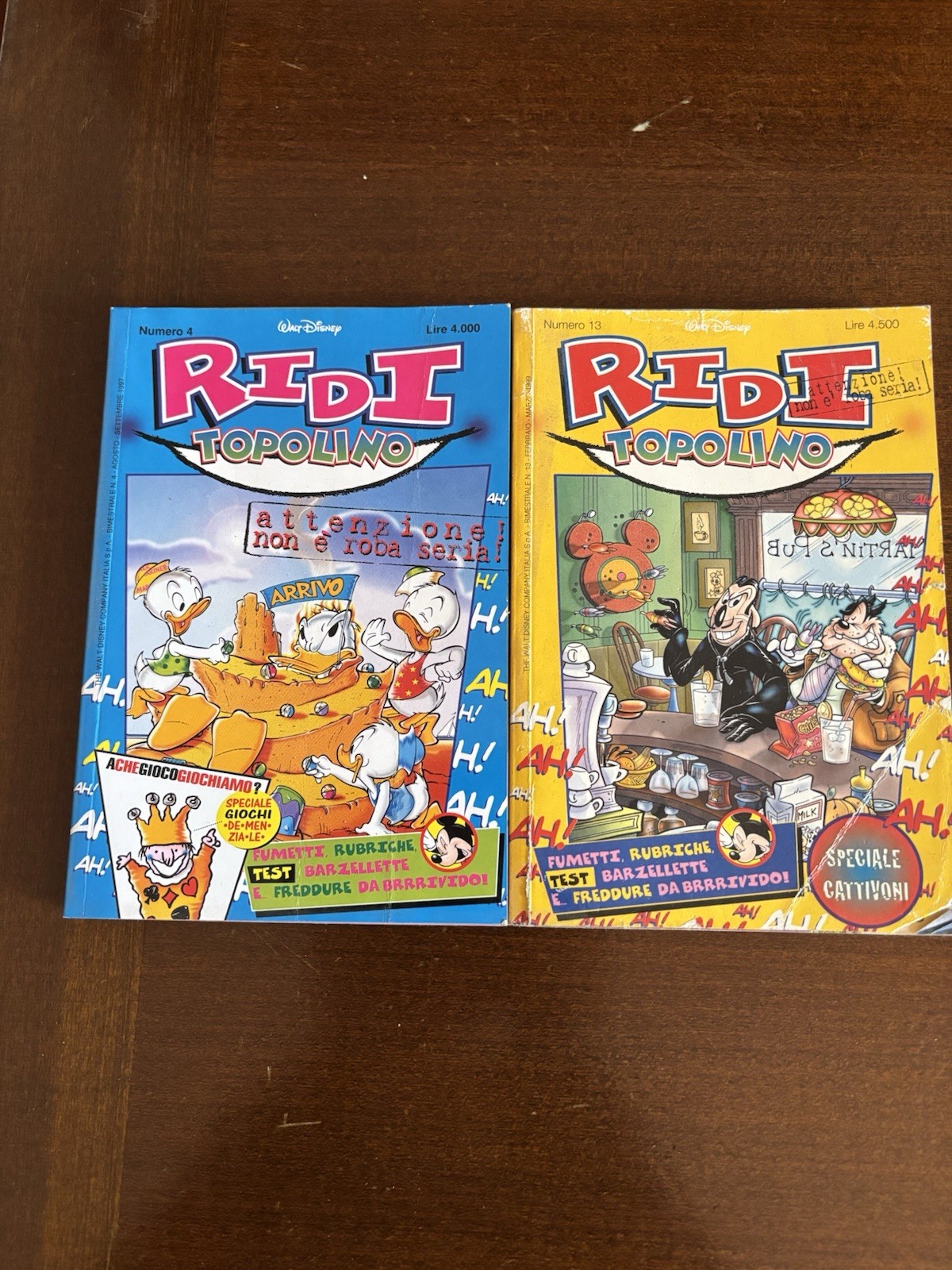 Fumetti Ridi Topolino Walt Disney N. 4 e 13 Anni 80/90 Collezione