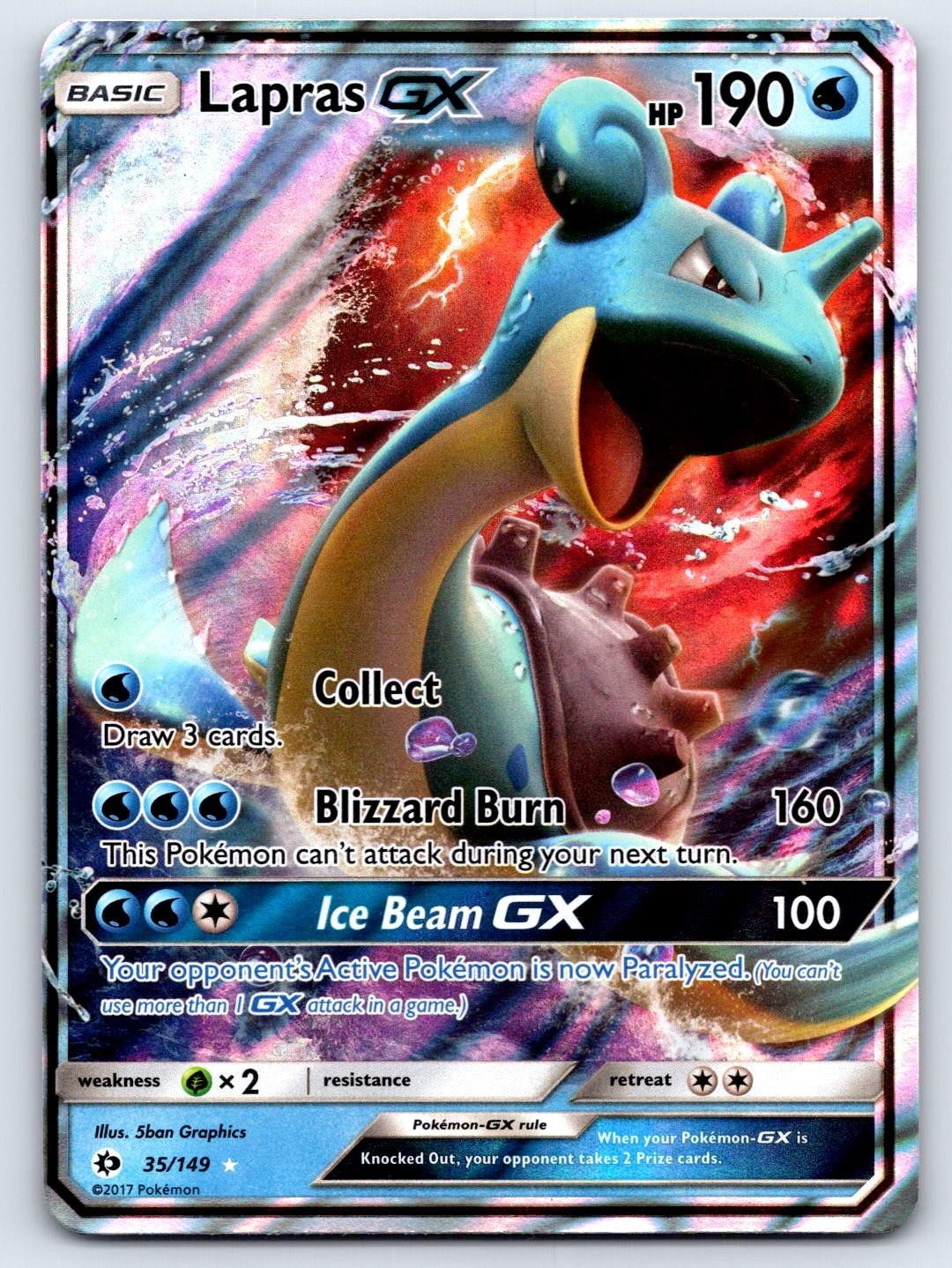 Lapras GX 35/149 Holo Ultra Rara SM Set Base Pokemon