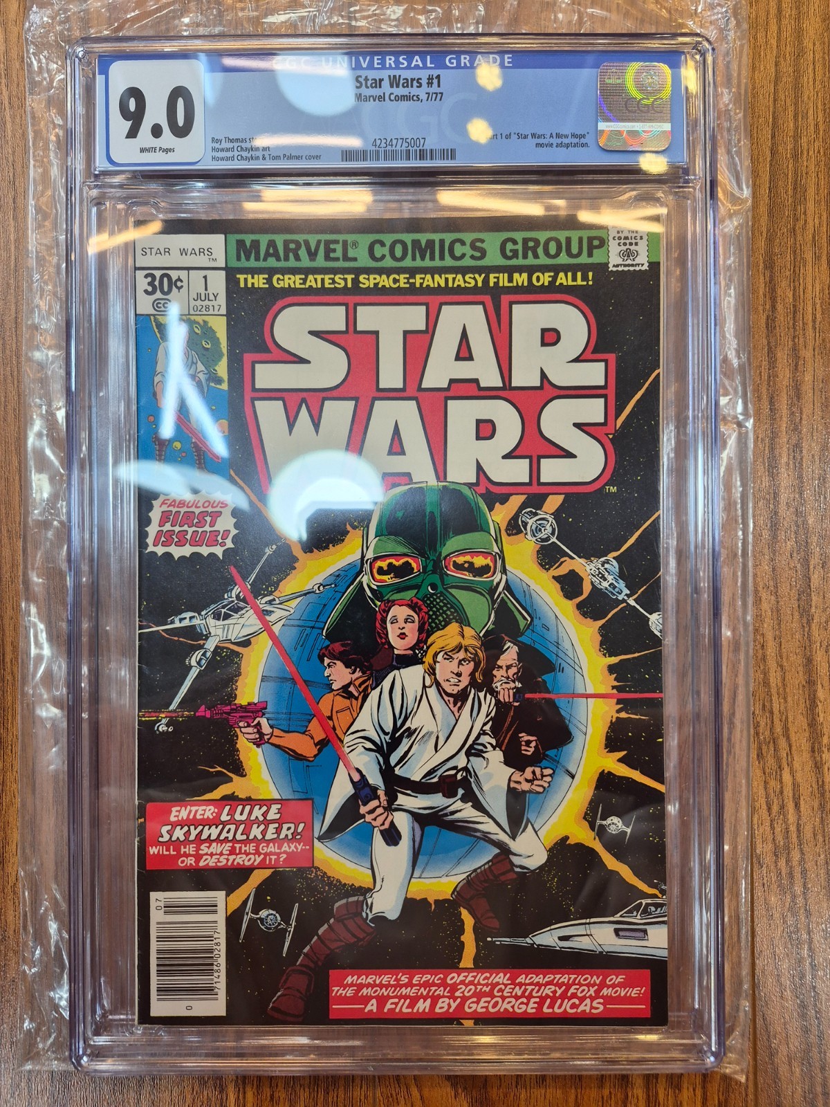 STAR WARS #1 CGC 9.0 -WHITE PAGES