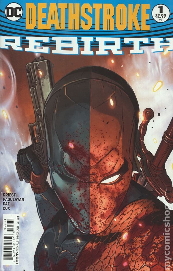 Deathstroke Rebirth 1A Aco VG 2016 immagine stock basso grado