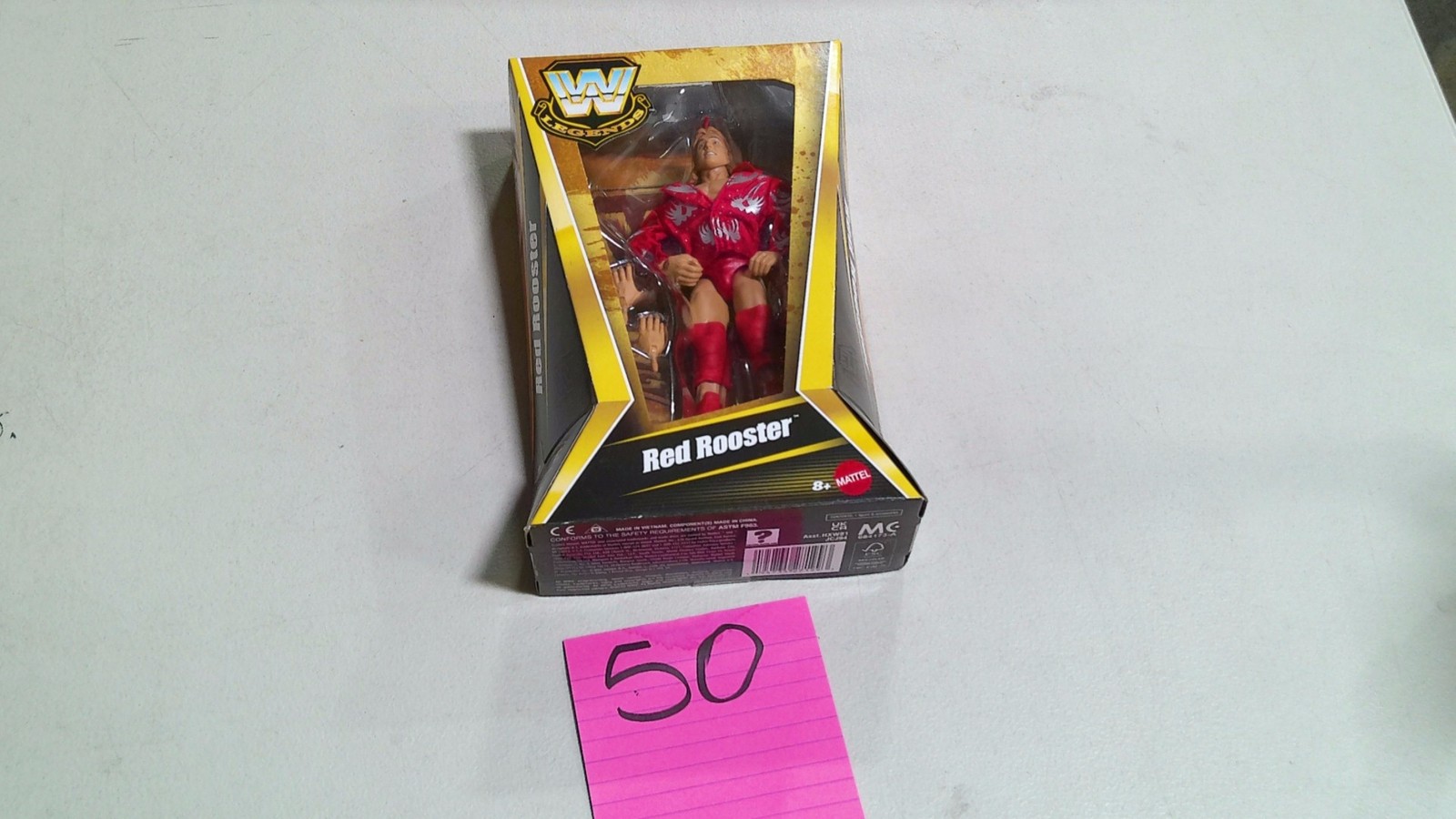 Mattel WWE Red Rooster Roo Action Figure 6in Elite 1:12 Giocattolo in Scatola Rosso Usato