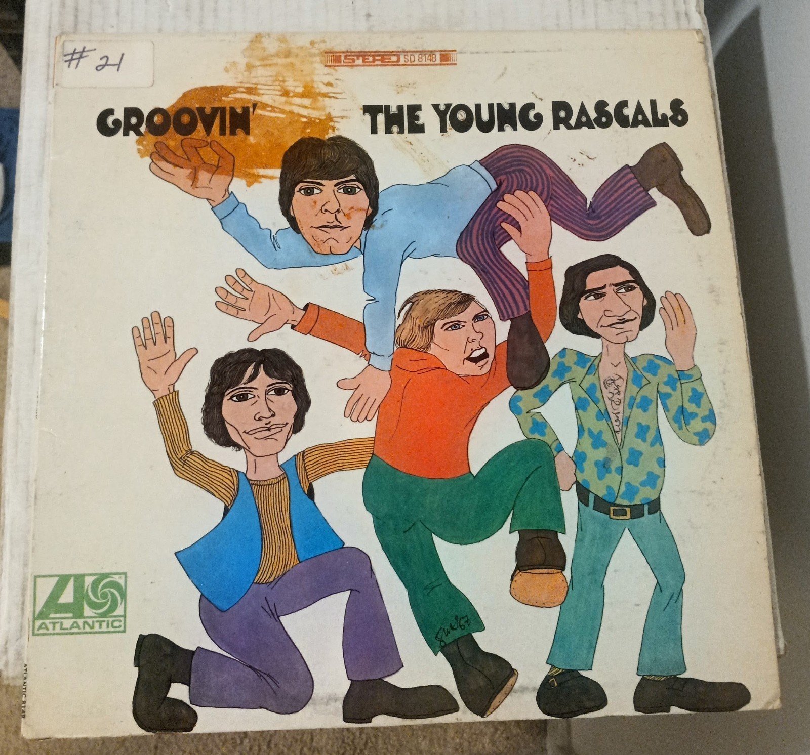 THE YOUNG RASCALS Vinyl LP Groovin' Atlantic Records 1967 SD 8148 VG