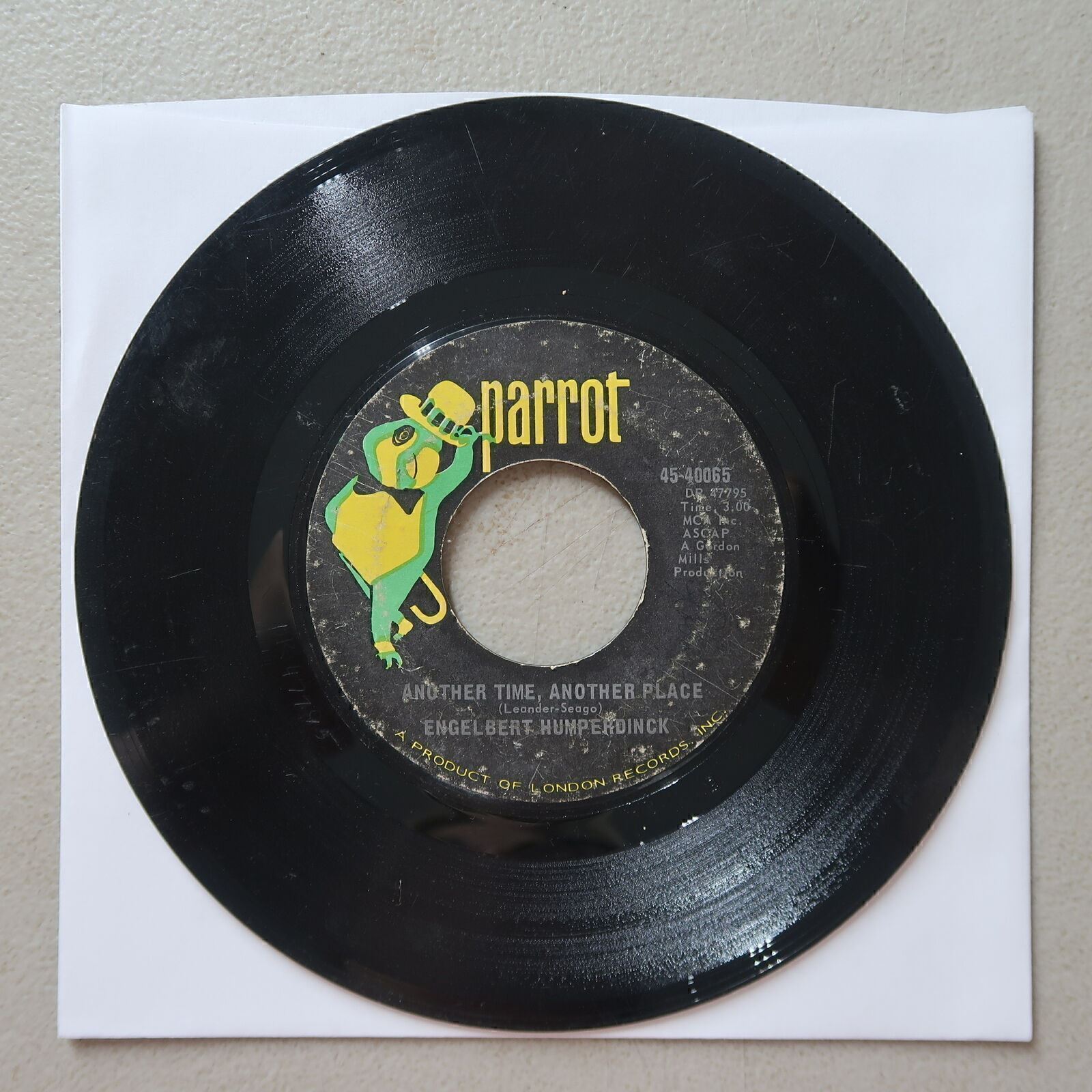 ENGELBERY HUMPERNINCK ANOTHER TIME, ANOTHER PLACE & YOU VINYL 45 LONDON VG 11-23