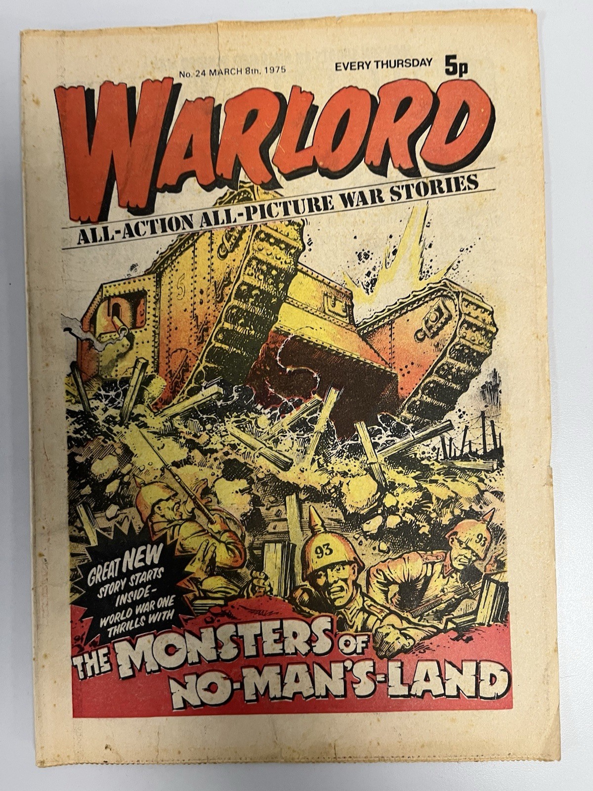 Warlord Comic No# 24 March 8th 1975 FN